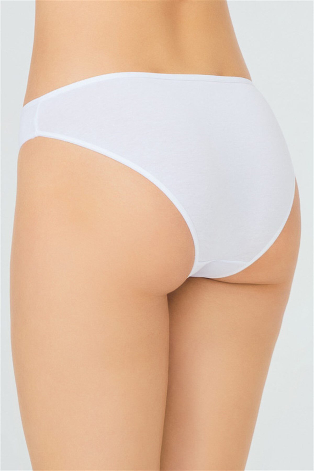 Beyaz Basic Pamuklu Kadın Bikini Külot