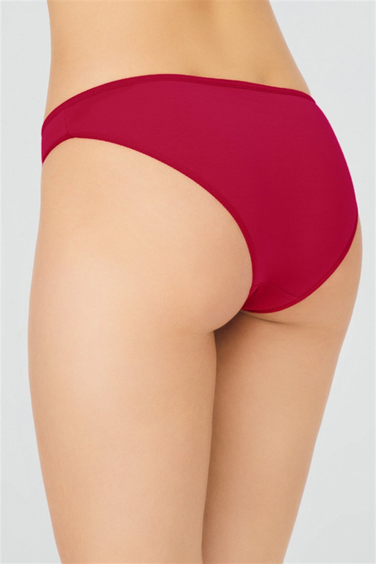 Bordo Basic Pamuklu Kadın Bikini Külot