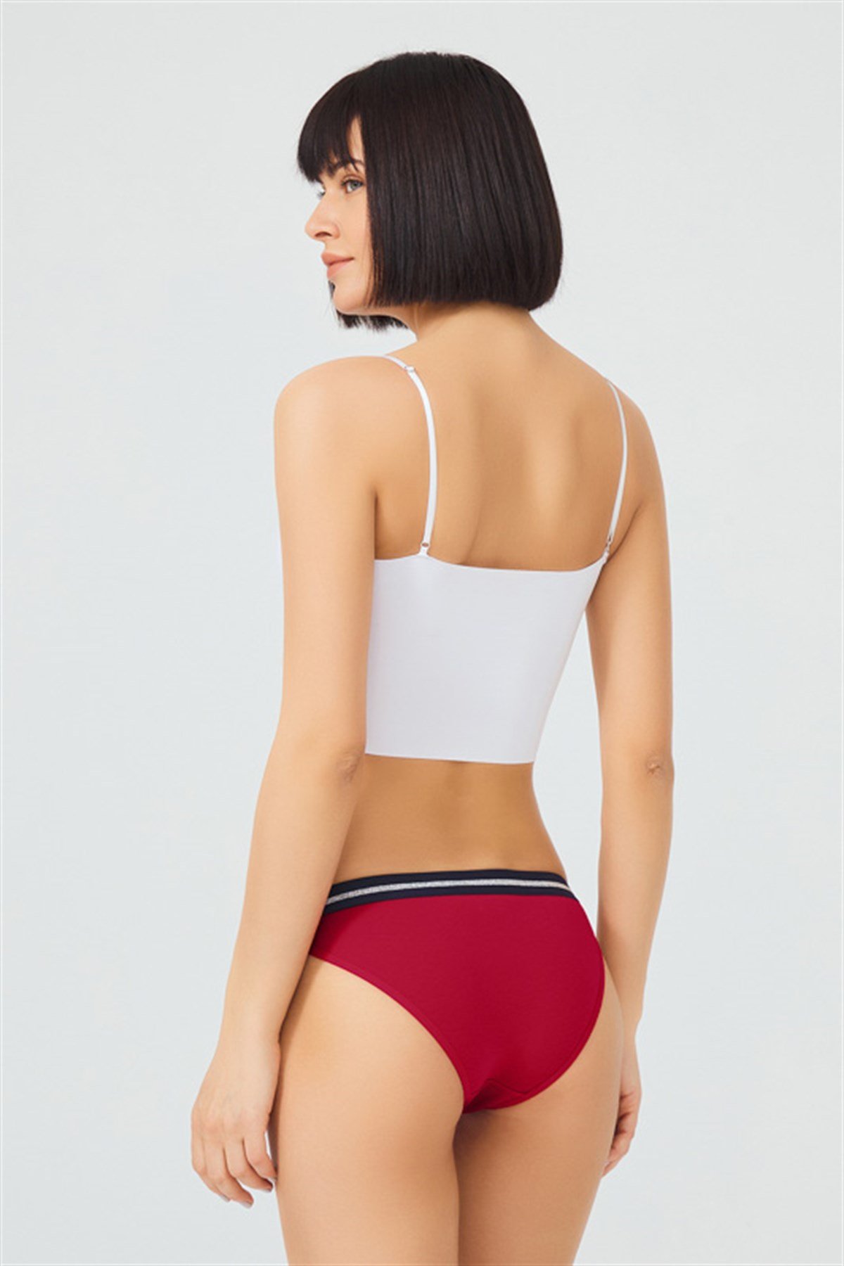 Bordo Basic Kadın Bikini Külot