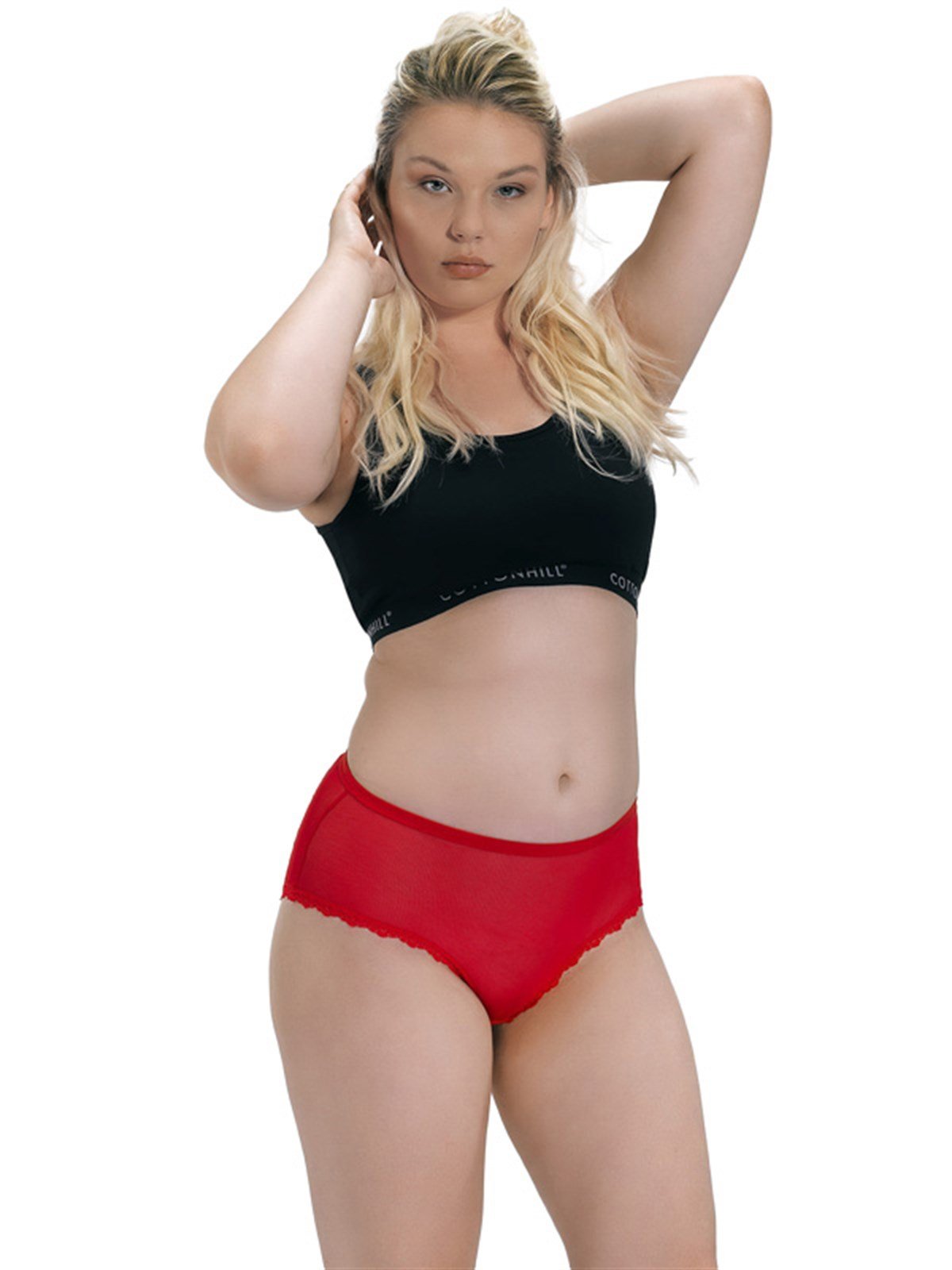 Dantel ve İp Detaylı Büyük Beden Kadın Bikini Külo