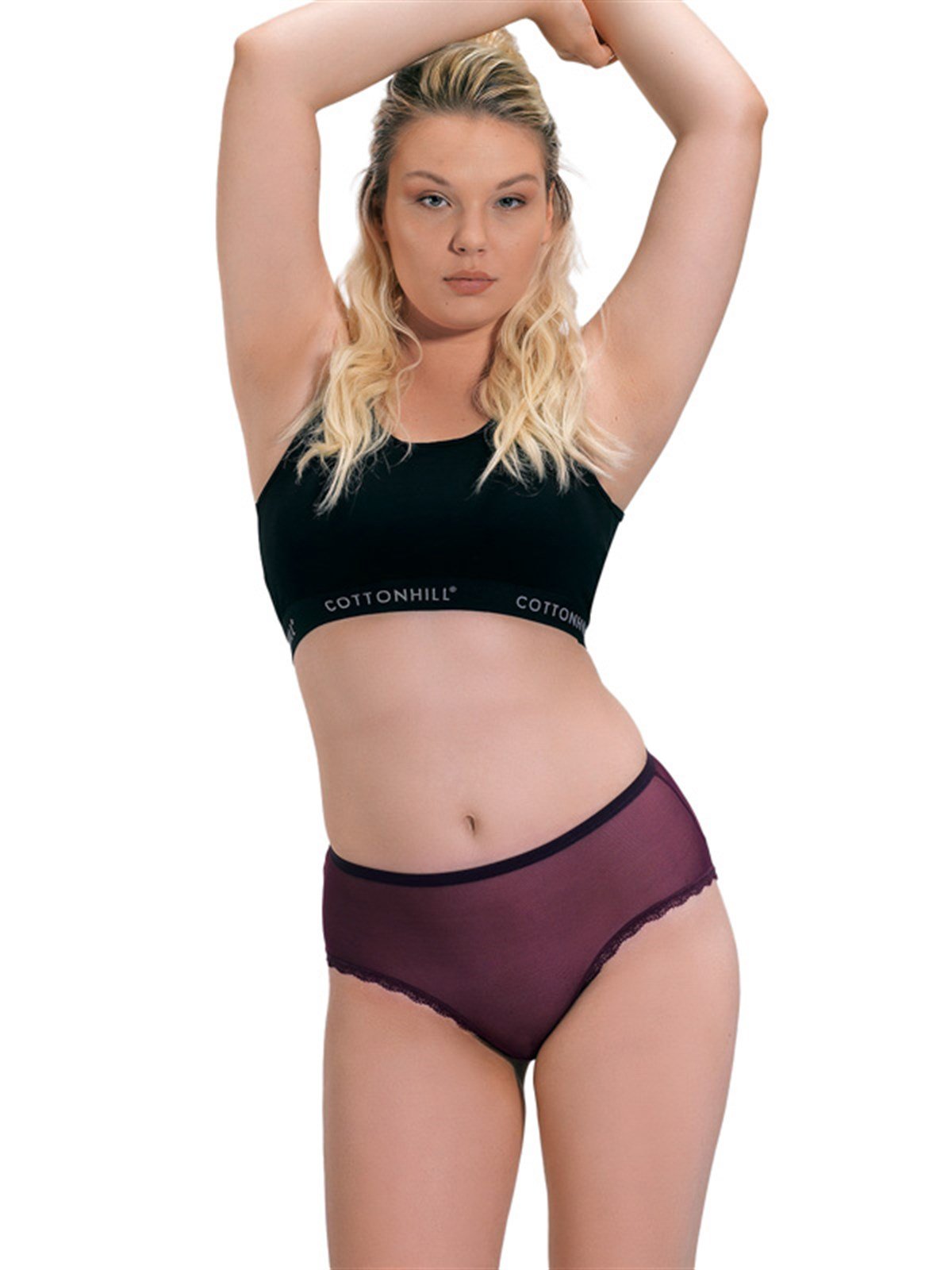 Dantel ve İp Detaylı Büyük Beden Kadın Bikini Külo
