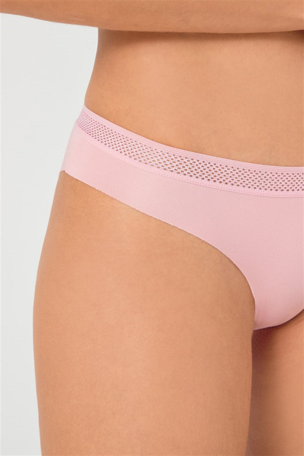 File Lastikli Lazer Kesim Bikini Külot 3'lü Paket