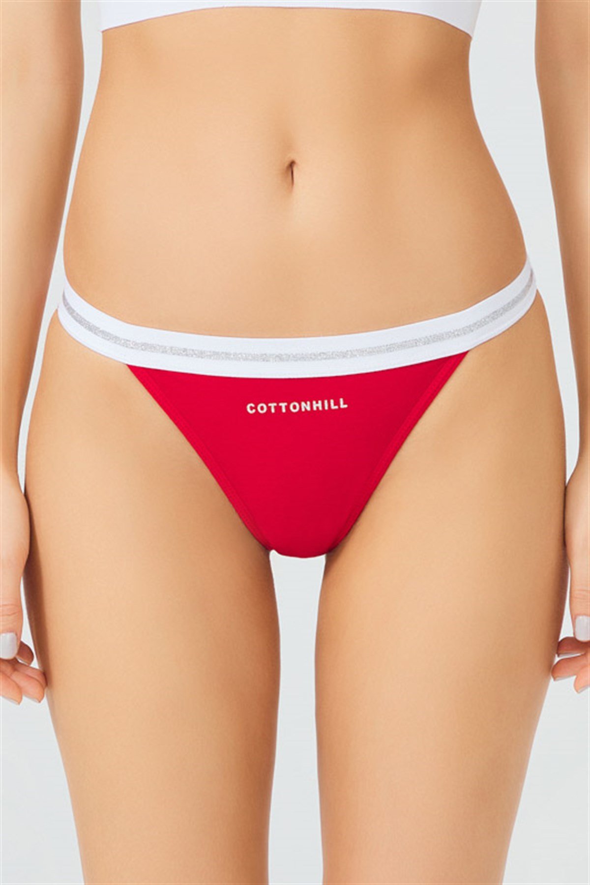 Kırmızı Pamuklu Bikini Külot