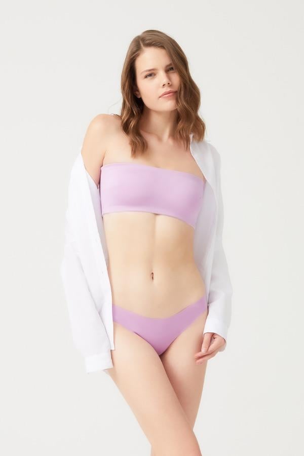 Lazer Kesim Kadın Bikini Külot 3'lü Paket-1