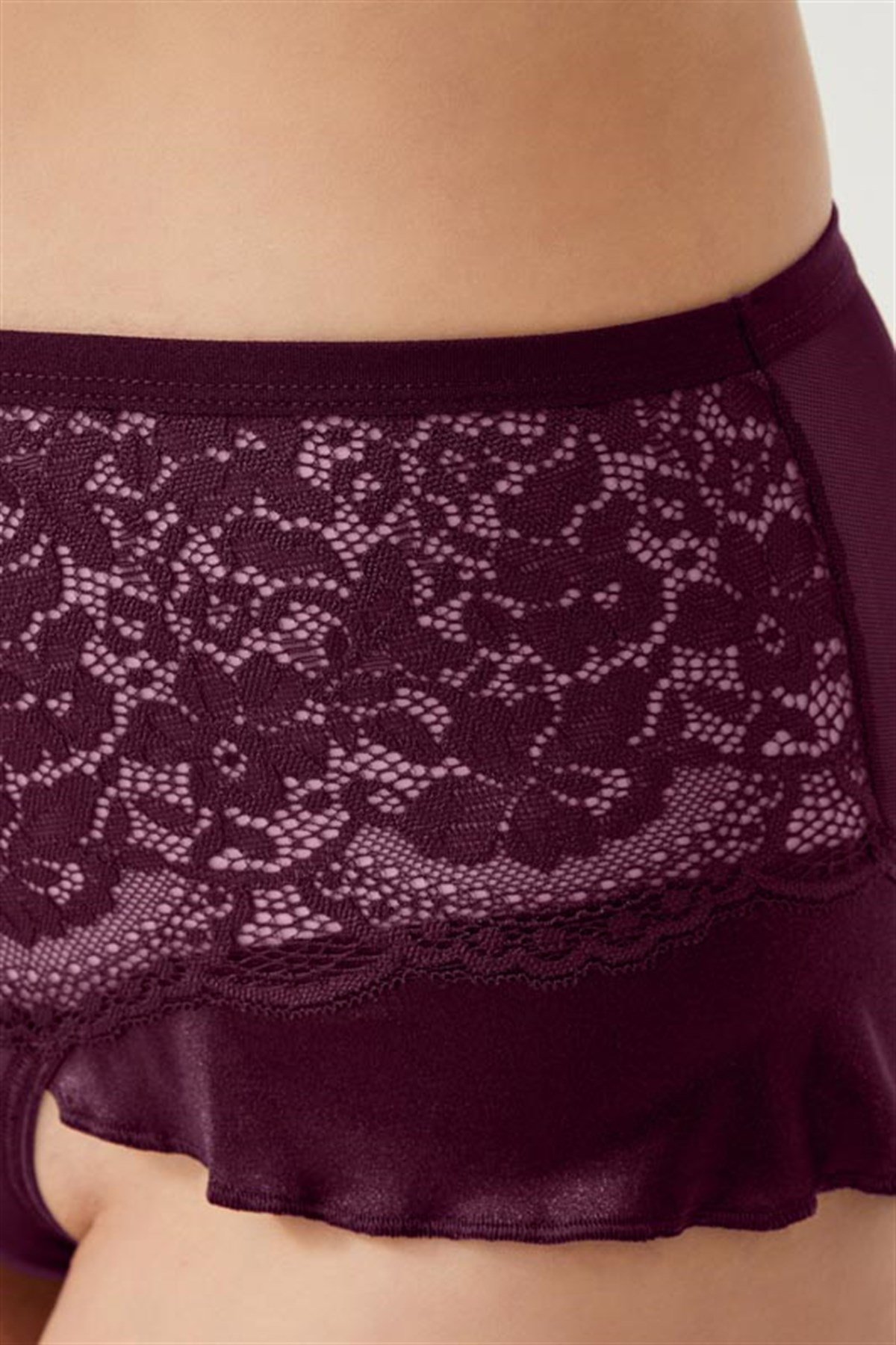Önü Dantel Arkası Transparan Büyük Beden Bikini Kü