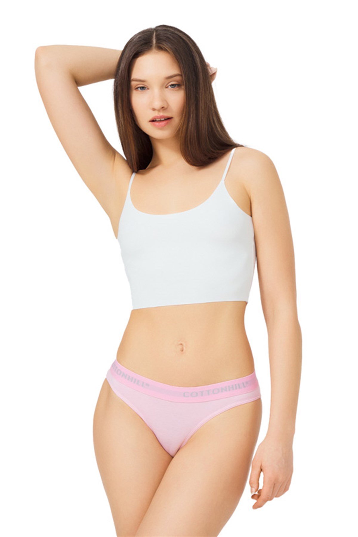 Pembe Pamuklu Basic Kadın Bikini Külot