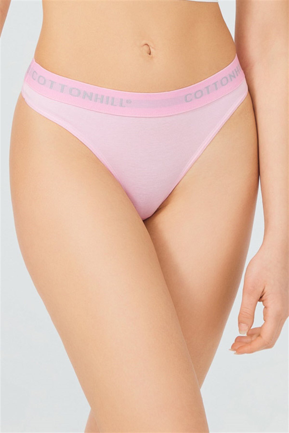 Pembe Pamuklu Basic Kadın Tanga Külot