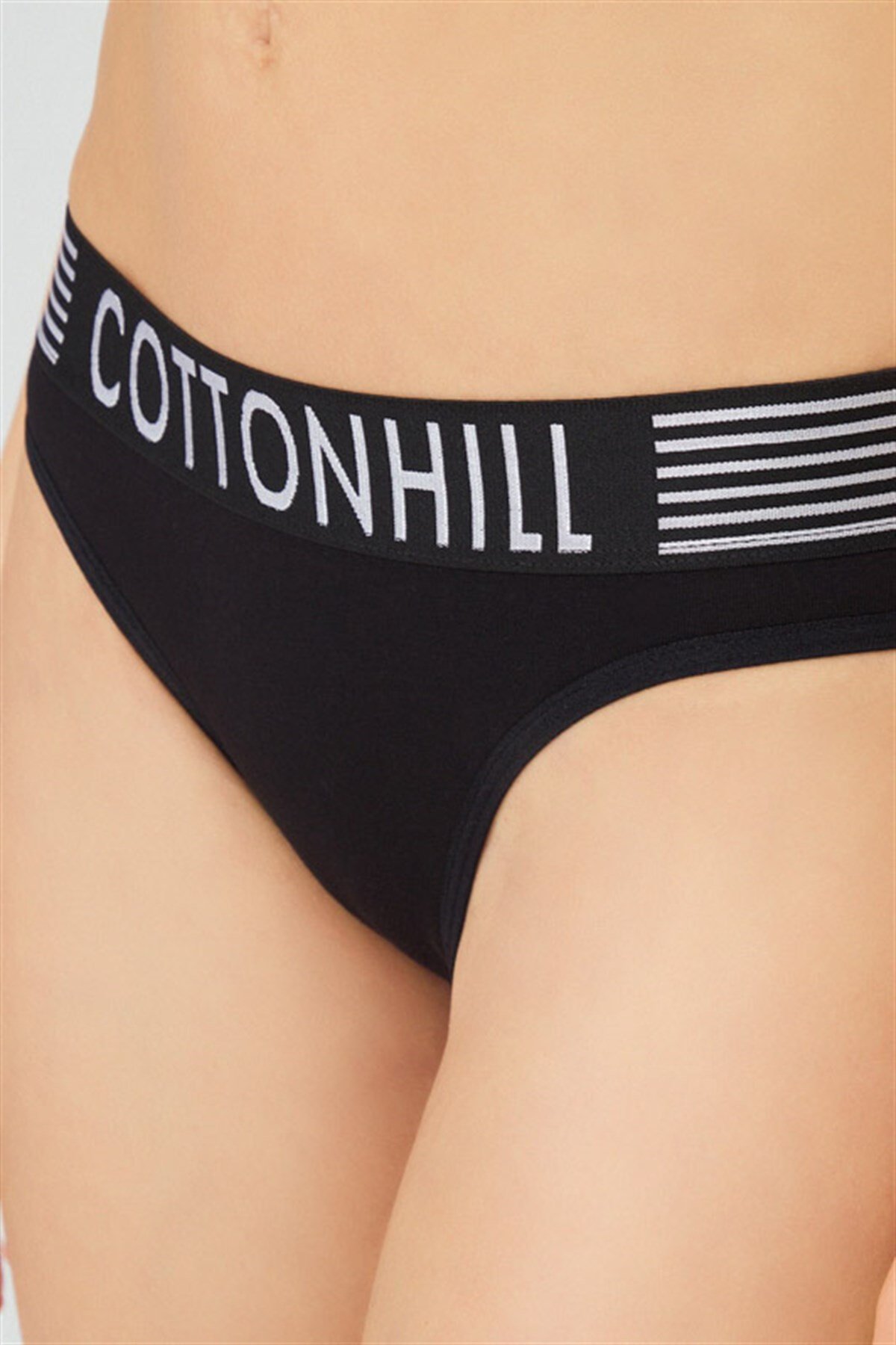 Şerit Lastikli Pamuklu Bikini Külot 3'lü Paket - 1
