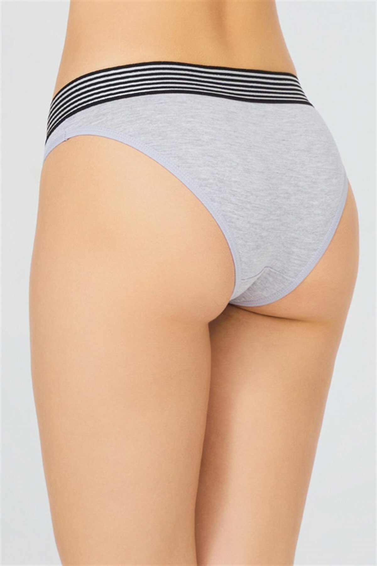 Şerit Lastikli Pamuklu Bikini Külot 3'lü Paket - 2