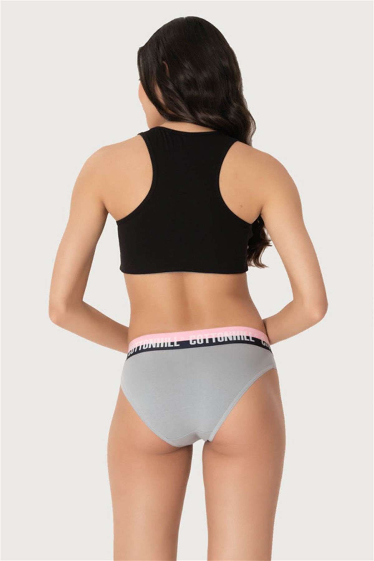 Sincap Grisi Basic Spor Kalın Lastikli Pamuk Kadın Bikini Külot