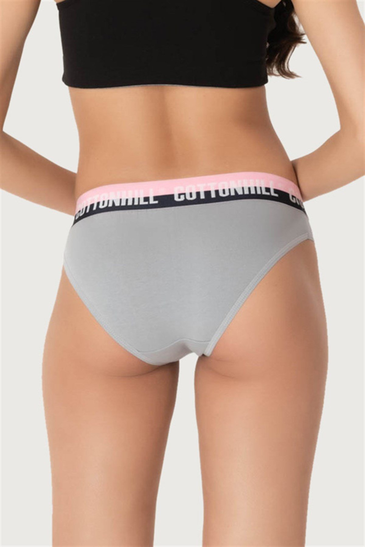 Sincap Grisi Basic Spor Kalın Lastikli Pamuk Kadın Bikini Külot