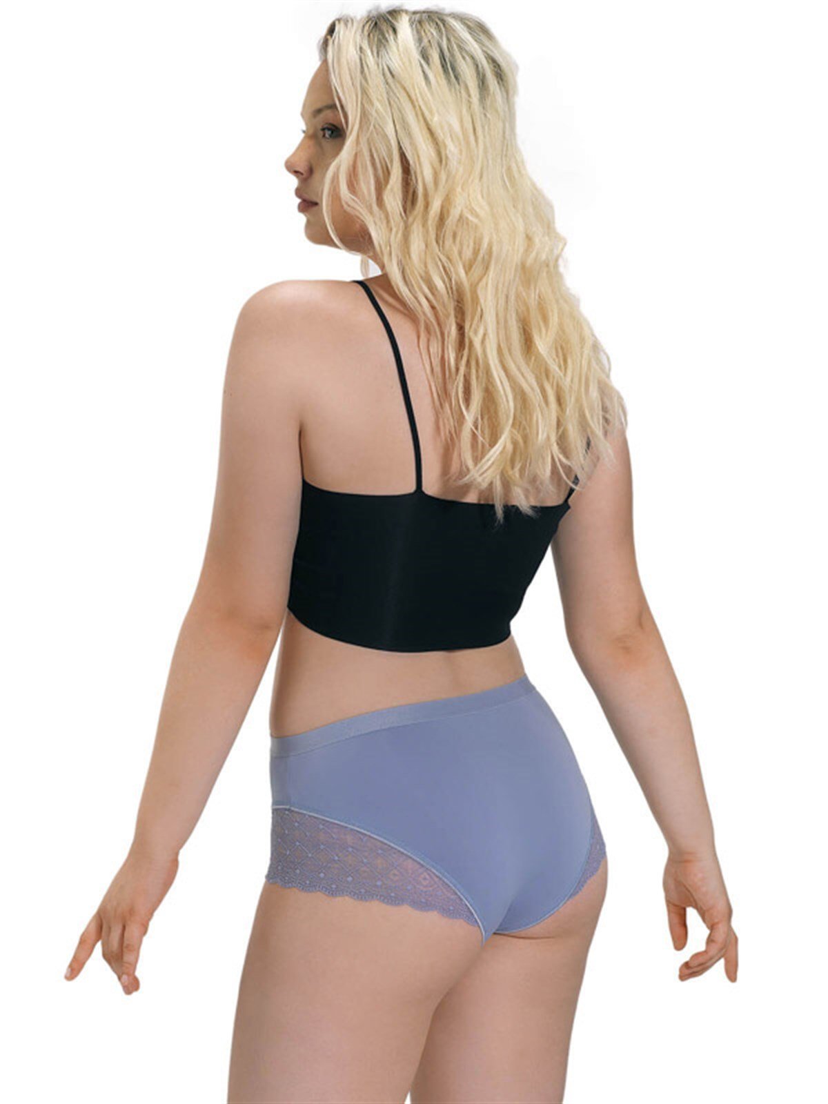 Sincap Grisi Dantel Detaylı Büyük Beden Kadın Bikini Külot