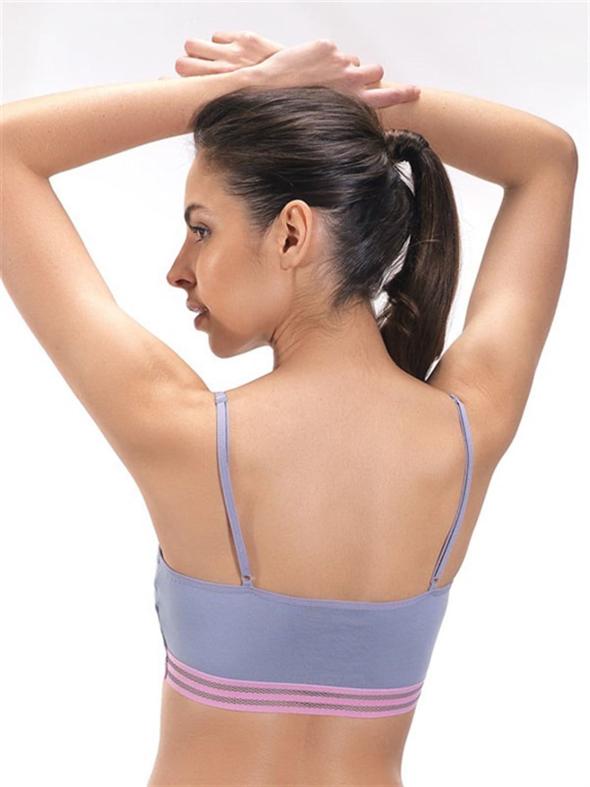 Sincap Grisi İnce Askılı Spor Kaplı Pamuk Kadın Bralet Sütyen