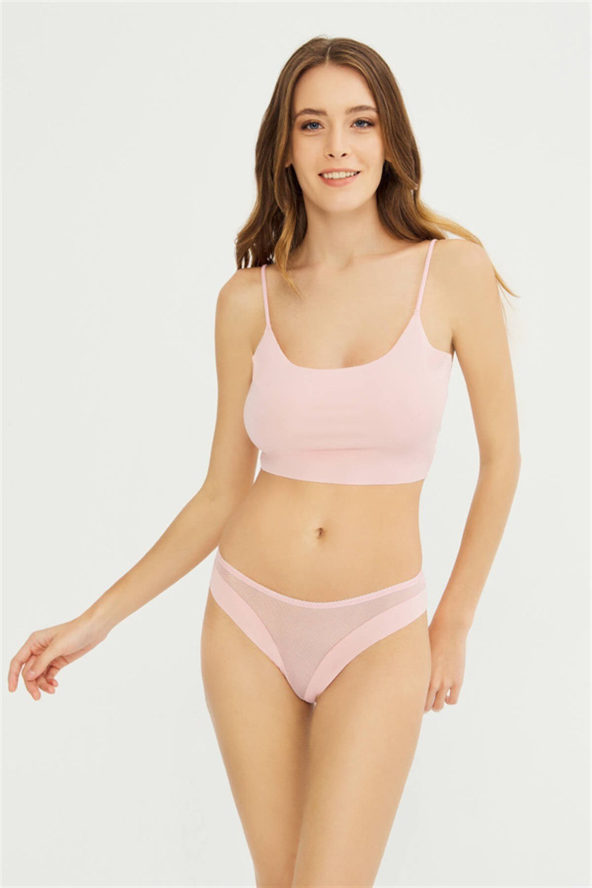 Transparan Tüllü Lazer Kesim Kadın Bikini Külot 5'li Paket