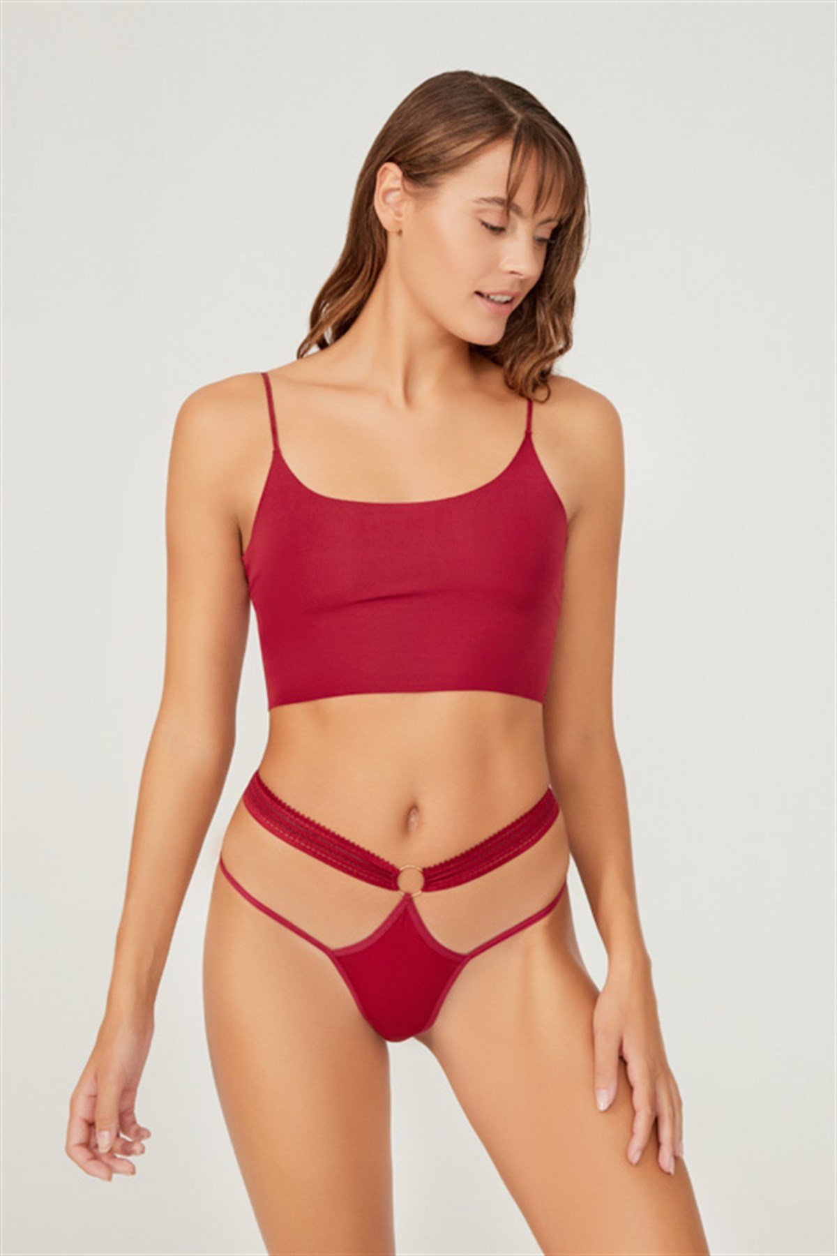 Dantelli Vişne String Külot