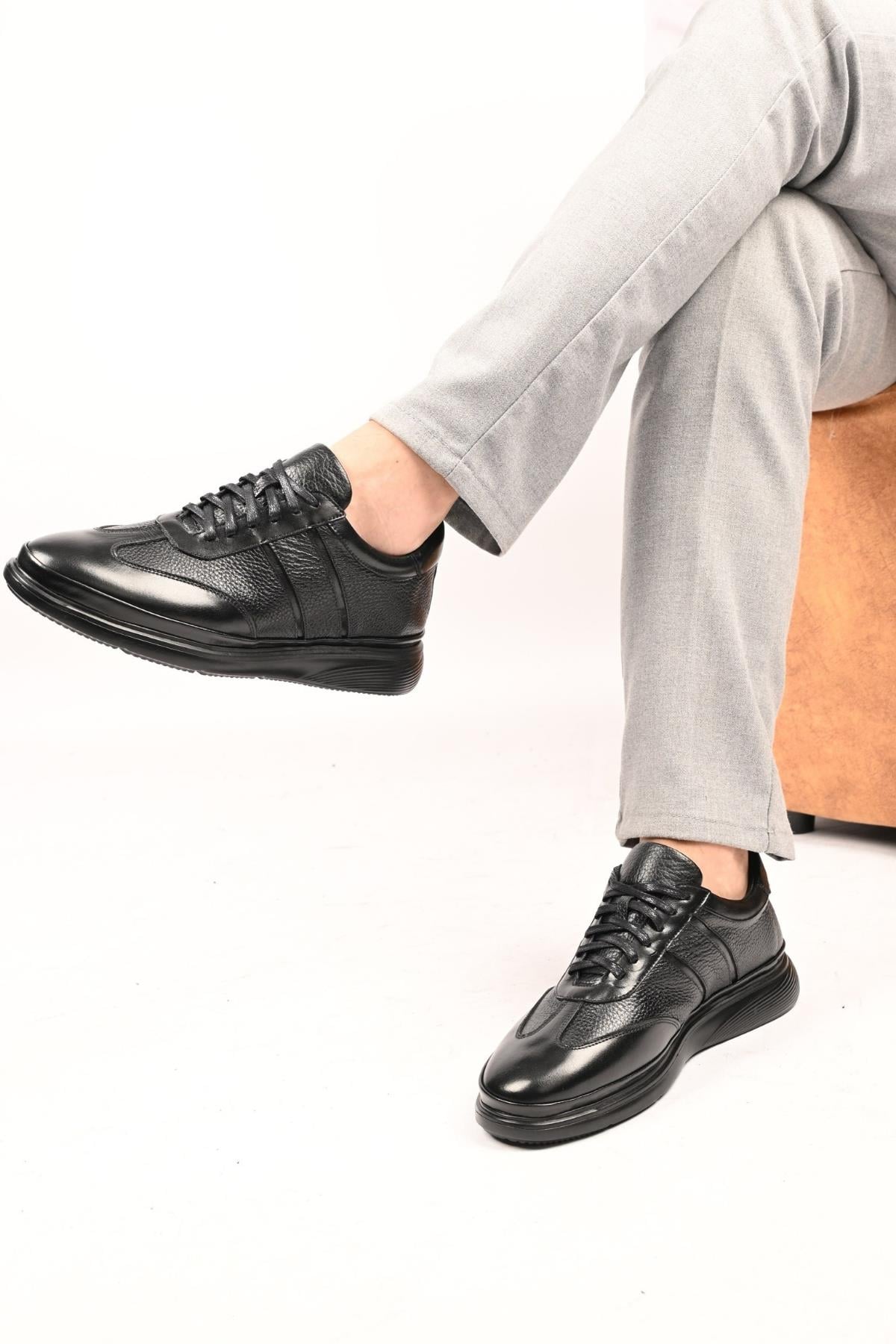Bestello Bağcıklı Casual Eva Taban Hakiki Deri 333-1712 Erkek Ayakkabı333-1712_SIYAH_40Casuals