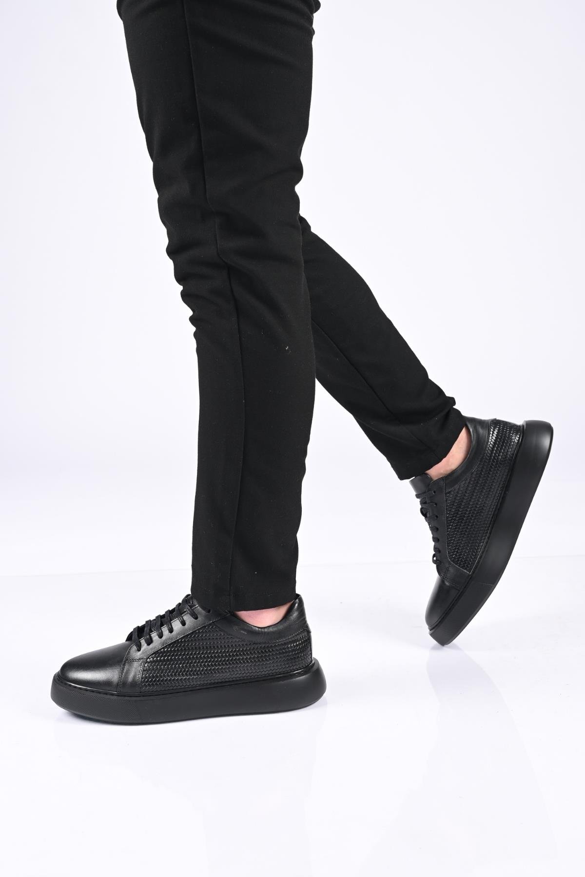 Bestello Bağcıklı Eva Taban Hakiki Deri Sneaker 174-22053 Erkek Ayakkabı174-22053_SIYAH_40Spor Ayakkabı & Sneaker