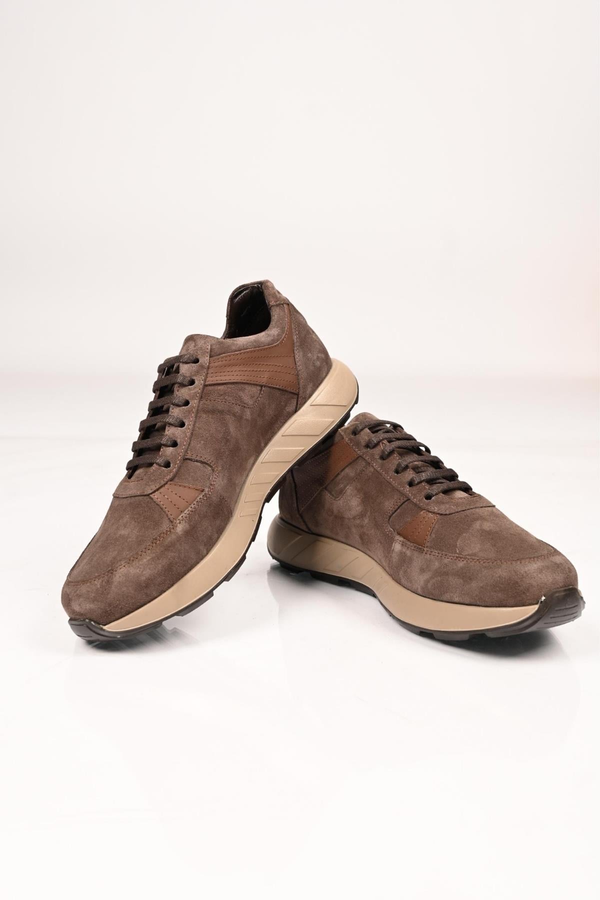 Bestello Bağcıklı Eva Taban Hakiki Deri Sneaker 172-64198 Erkek Ayakkabı172-64198_VIZON SUET_39Sneakers