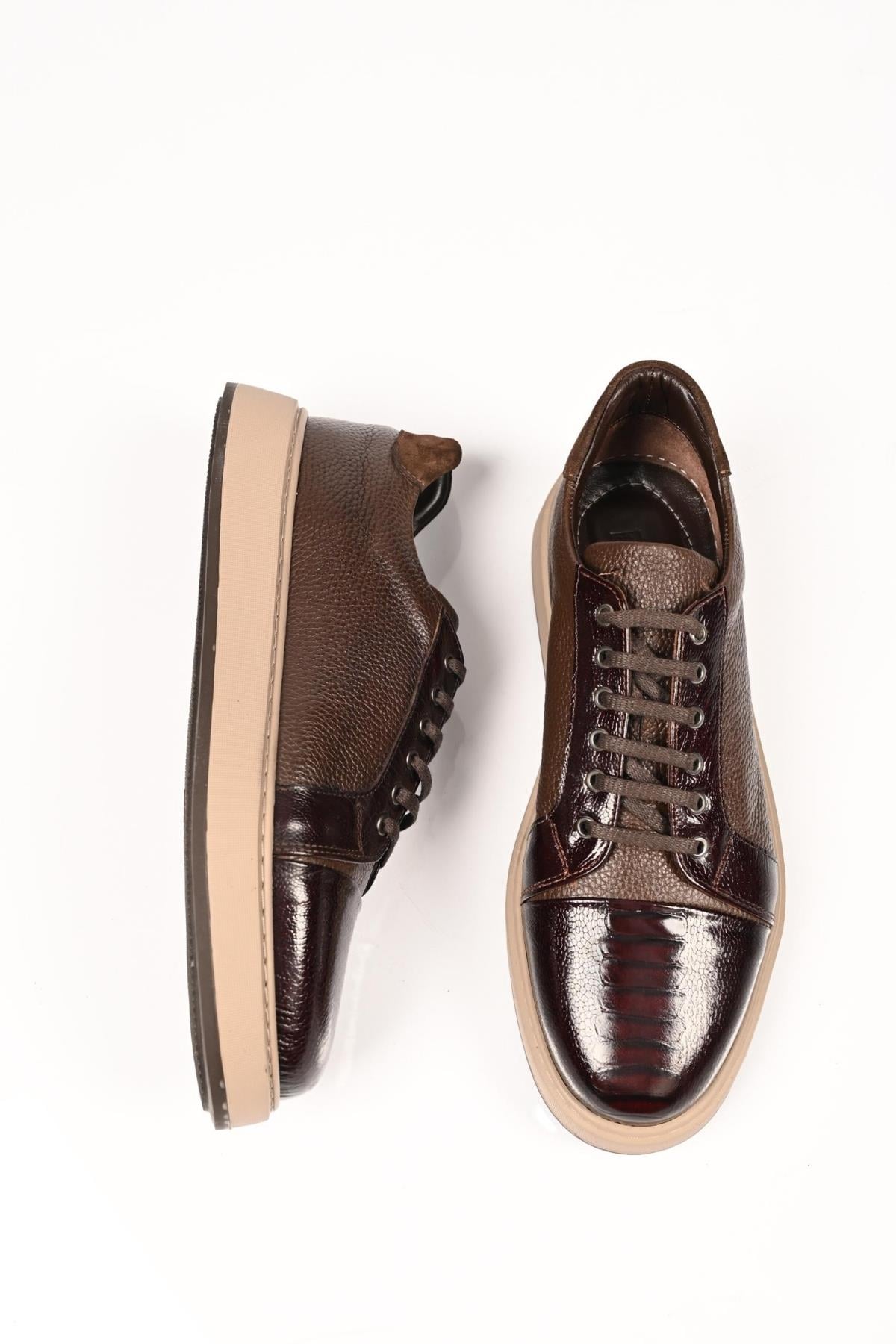 Bestello Bağcıklı Eva Taban Hakiki Deri Sneaker 172-64340 Erkek Ayakkabı172-64340_KAHVE_39Sneakers