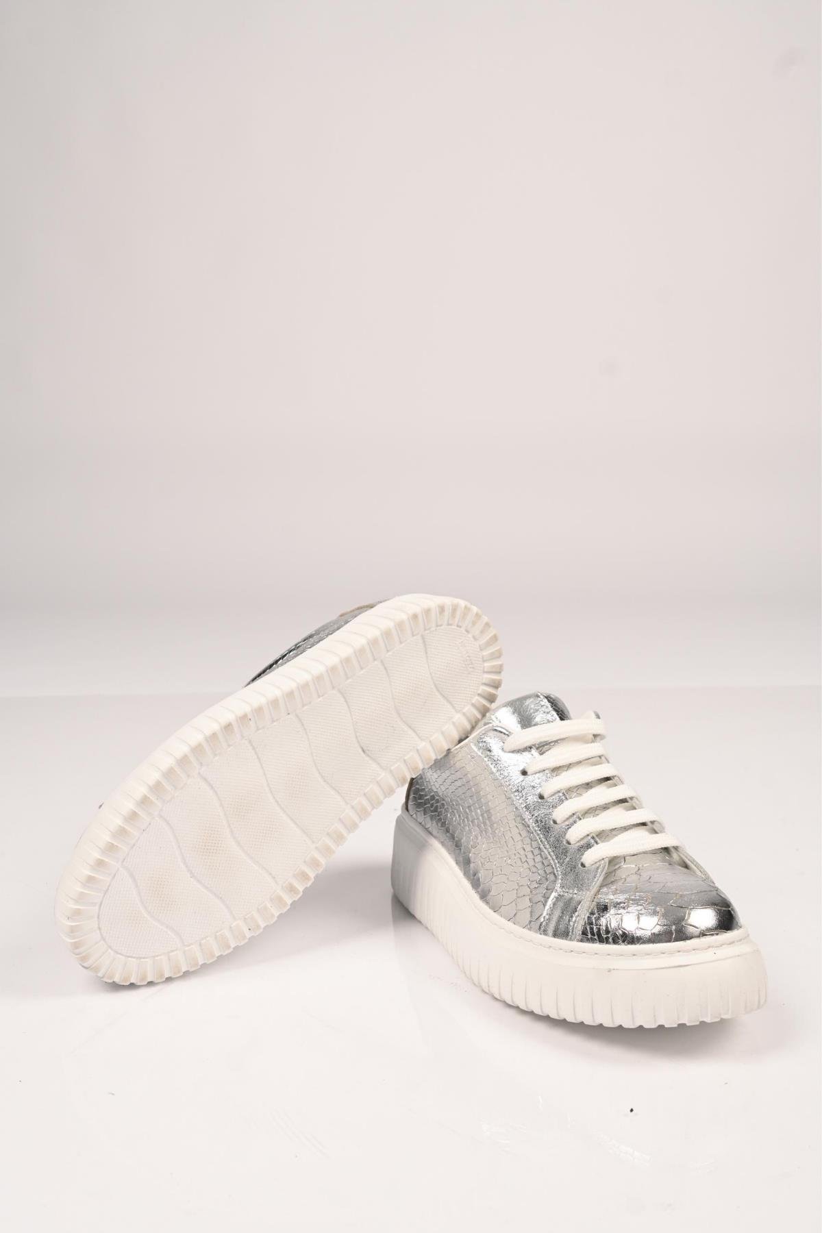 Bestello Bağcıklı Eva Taban Hakiki Deri Sneaker 101-4406-01 Kadın Ayakkabı101-4406-01_GUMUS ANAK_36Sneaker