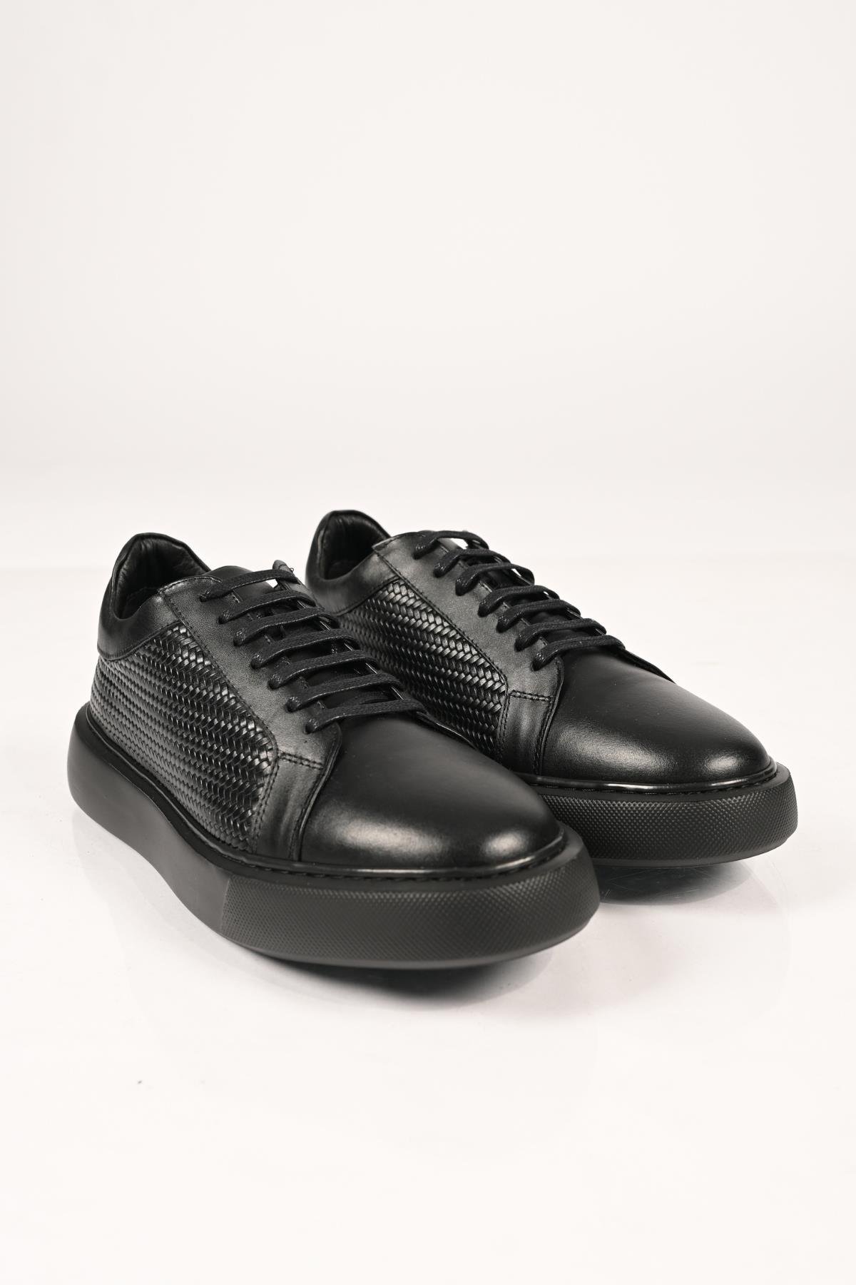 Bestello Bağcıklı Eva Taban Hakiki Deri Sneaker 174-22053 Erkek Ayakkabı174-22053_SIYAH_40Spor Ayakkabı & Sneaker