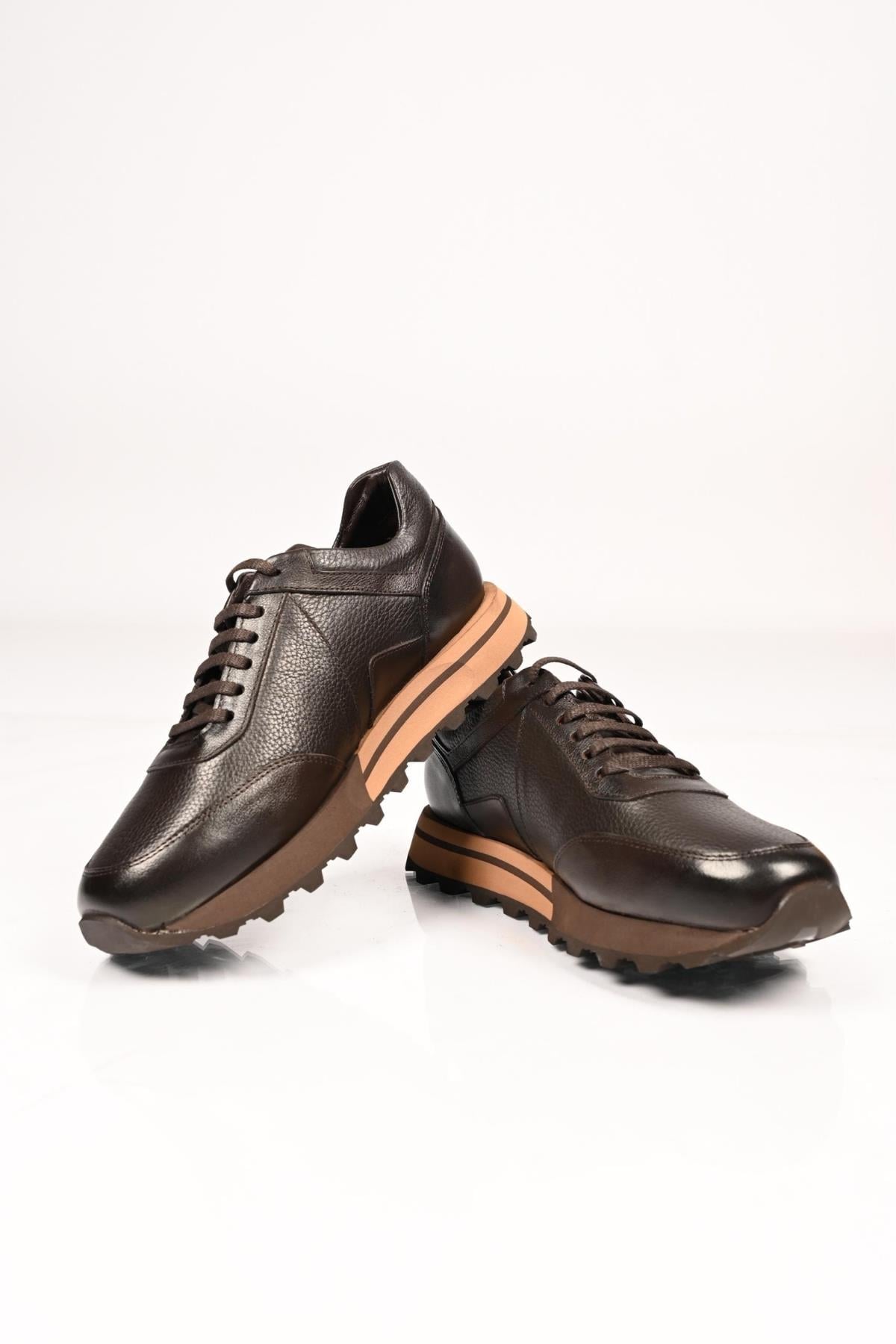 Bestello Bağcıklı Eva Taban Hakiki Deri Sneaker 172-64176 Erkek Ayakkabı172-64176_KAHVE_39Sneakers