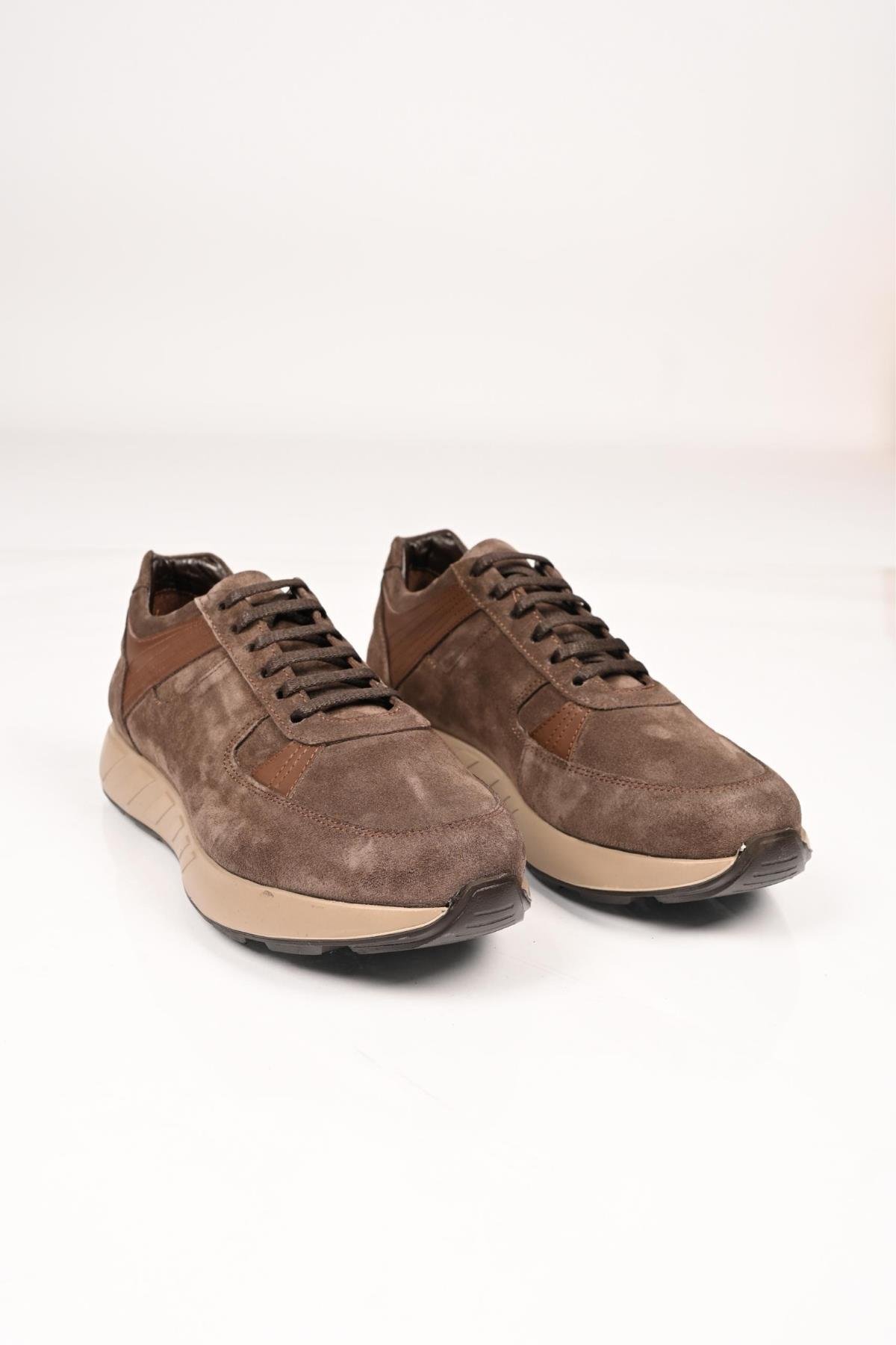 Bestello Bağcıklı Eva Taban Hakiki Deri Sneaker 172-64198 Erkek Ayakkabı172-64198_VIZON SUET_39Sneakers