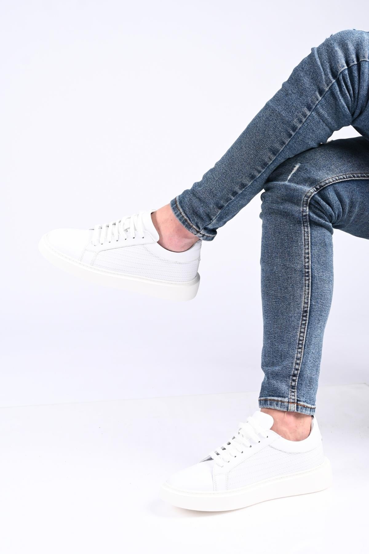 Bestello Bağcıklı Eva Taban Hakiki Deri Sneaker 174-22053 Erkek Ayakkabı174-22053_BEYAZ_40Spor Ayakkabı & Sneaker
