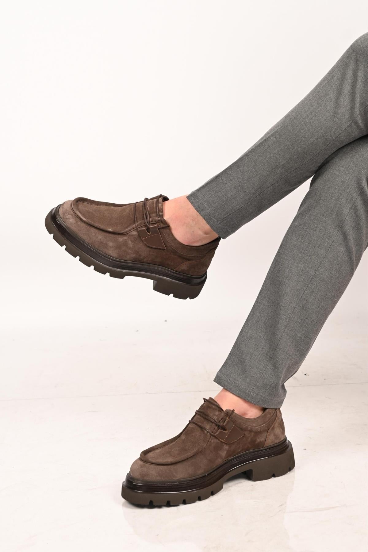 Bestello Bağcıklı Eva Taban Hakiki Deri Casual 172-64190 Erkek Ayakkabı172-64190_VIZON SUET_39Casuals