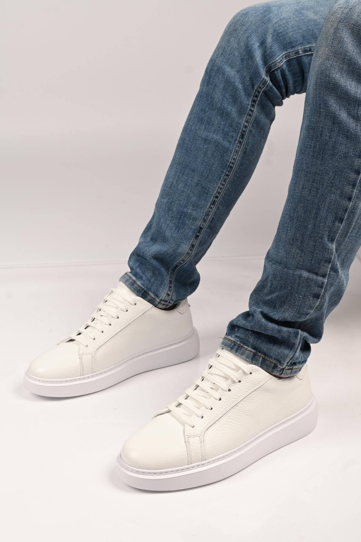 Bestello Bağcıklı Eva Taban Hakiki Deri Sneaker 174-22040 Erkek Ayakkabı174-22040_BEYAZ_40Sneakers