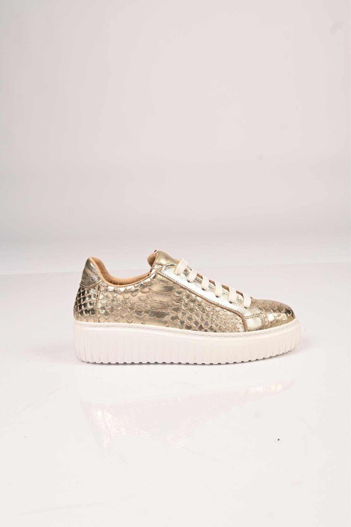 Bestello Bağcıklı Eva Taban Hakiki Deri Sneaker 101-4406-01 Kadın Ayakkabı101-4406-01_ALTIN ANAK_36Sneaker