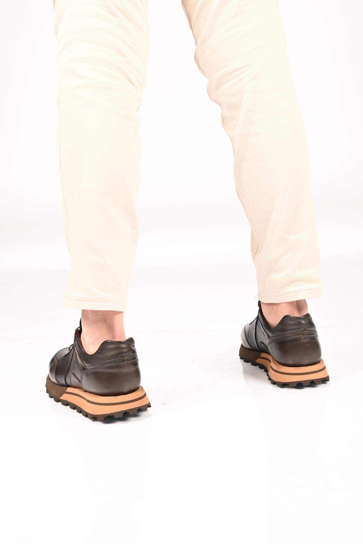 Bestello Bağcıklı Eva Taban Hakiki Deri Sneaker 172-64176 Erkek Ayakkabı172-64176_KAHVE_39Sneakers