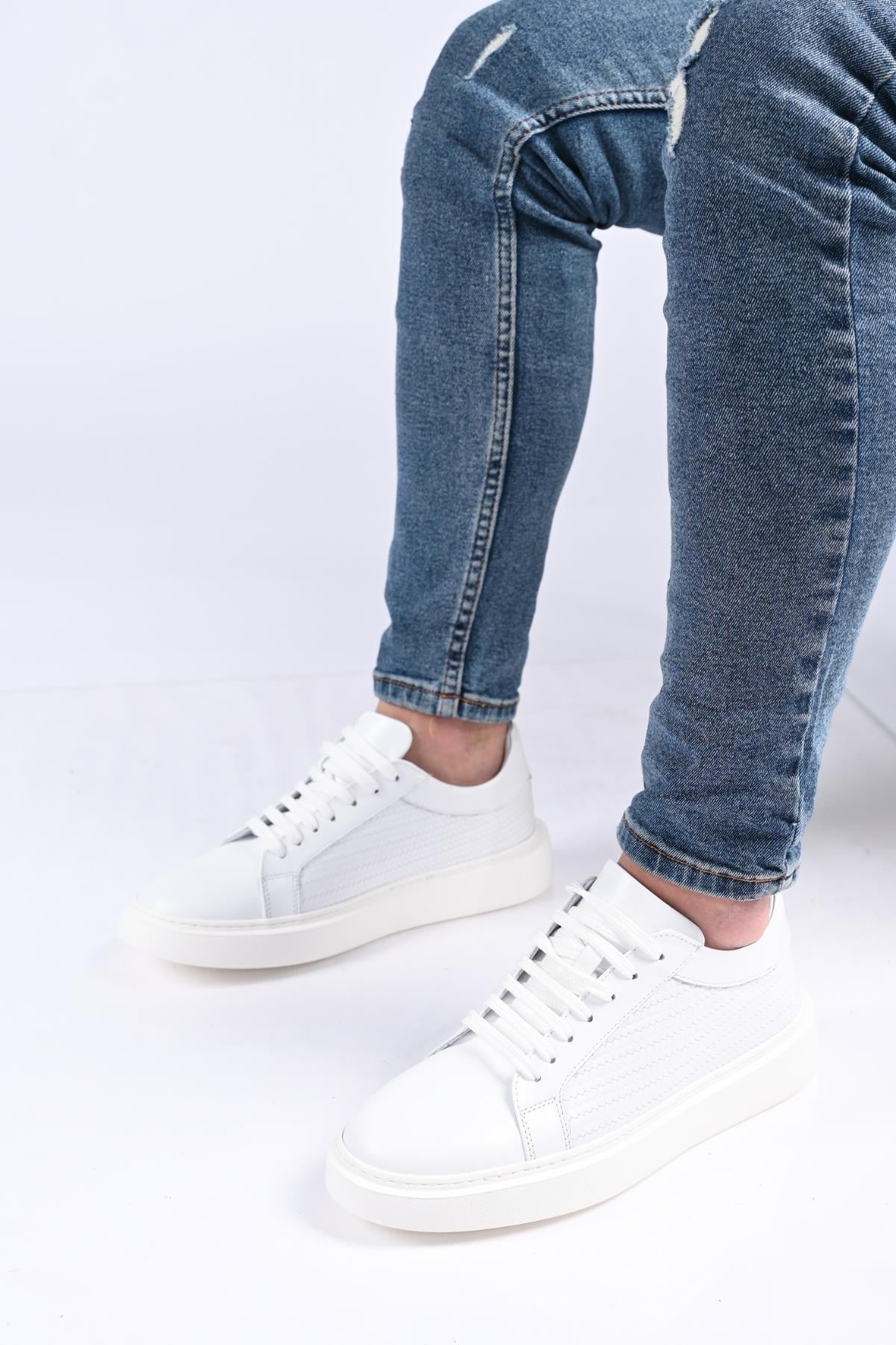 Bestello Bağcıklı Eva Taban Hakiki Deri Sneaker 174-22053 Erkek Ayakkabı174-22053_BEYAZ_40Spor Ayakkabı & Sneaker