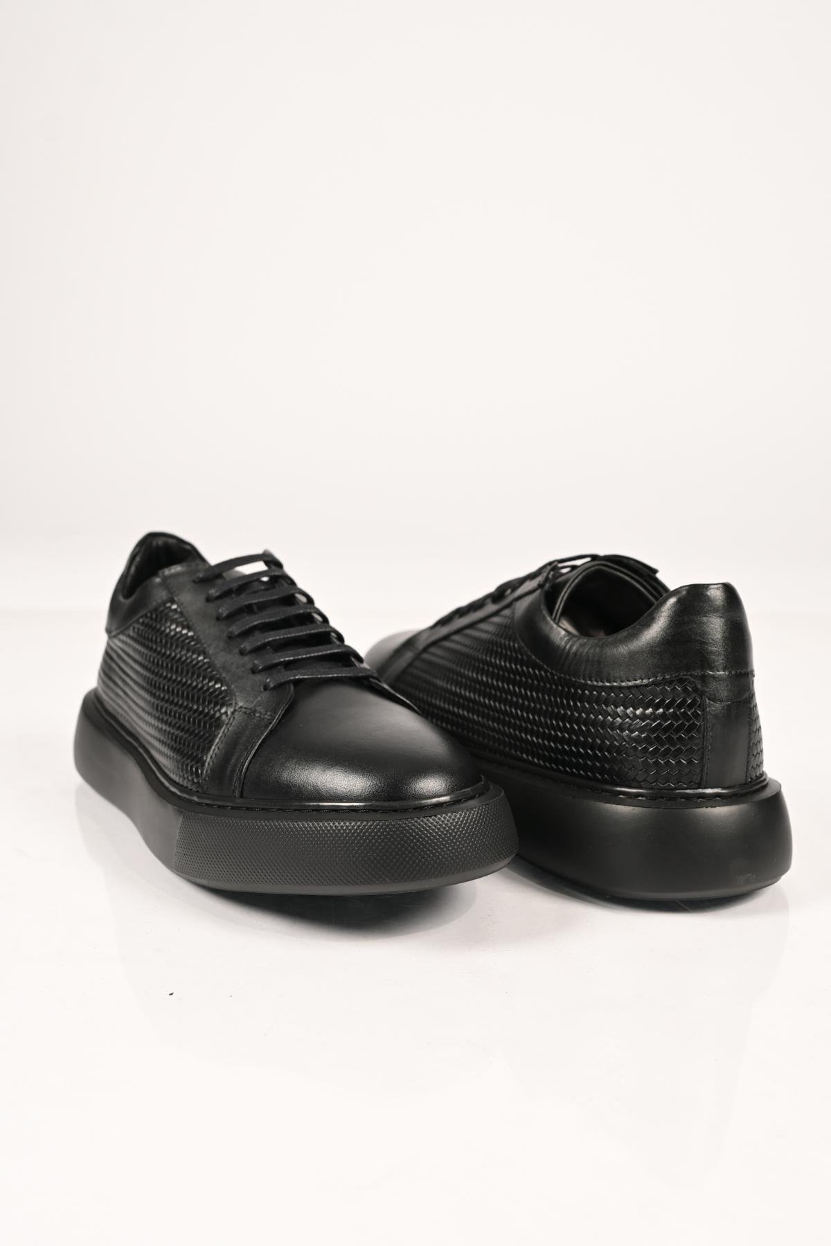 Bestello Bağcıklı Eva Taban Hakiki Deri Sneaker 174-22053 Erkek Ayakkabı174-22053_SIYAH_40Spor Ayakkabı & Sneaker