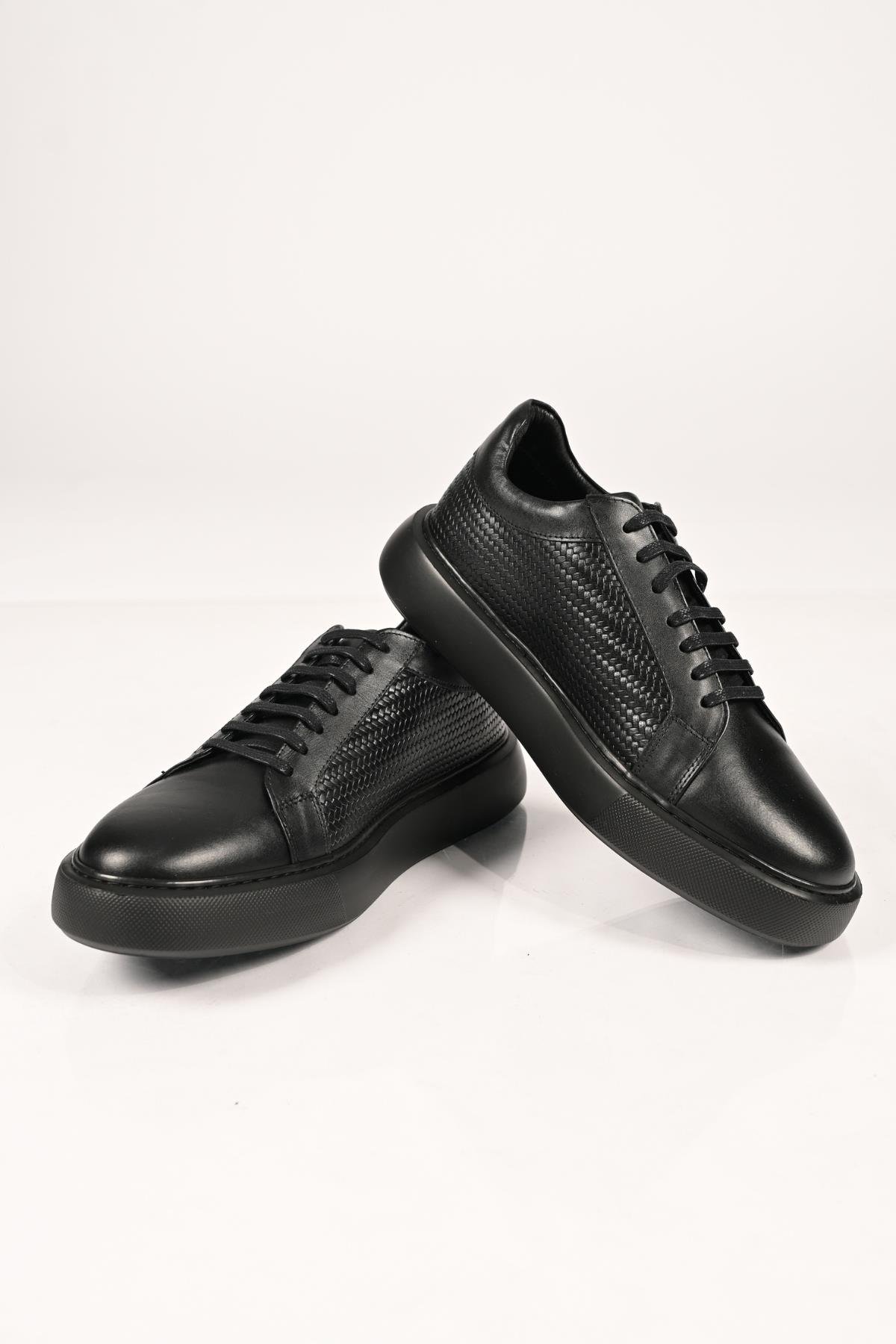 Bestello Bağcıklı Eva Taban Hakiki Deri Sneaker 174-22053 Erkek Ayakkabı174-22053_SIYAH_40Spor Ayakkabı & Sneaker