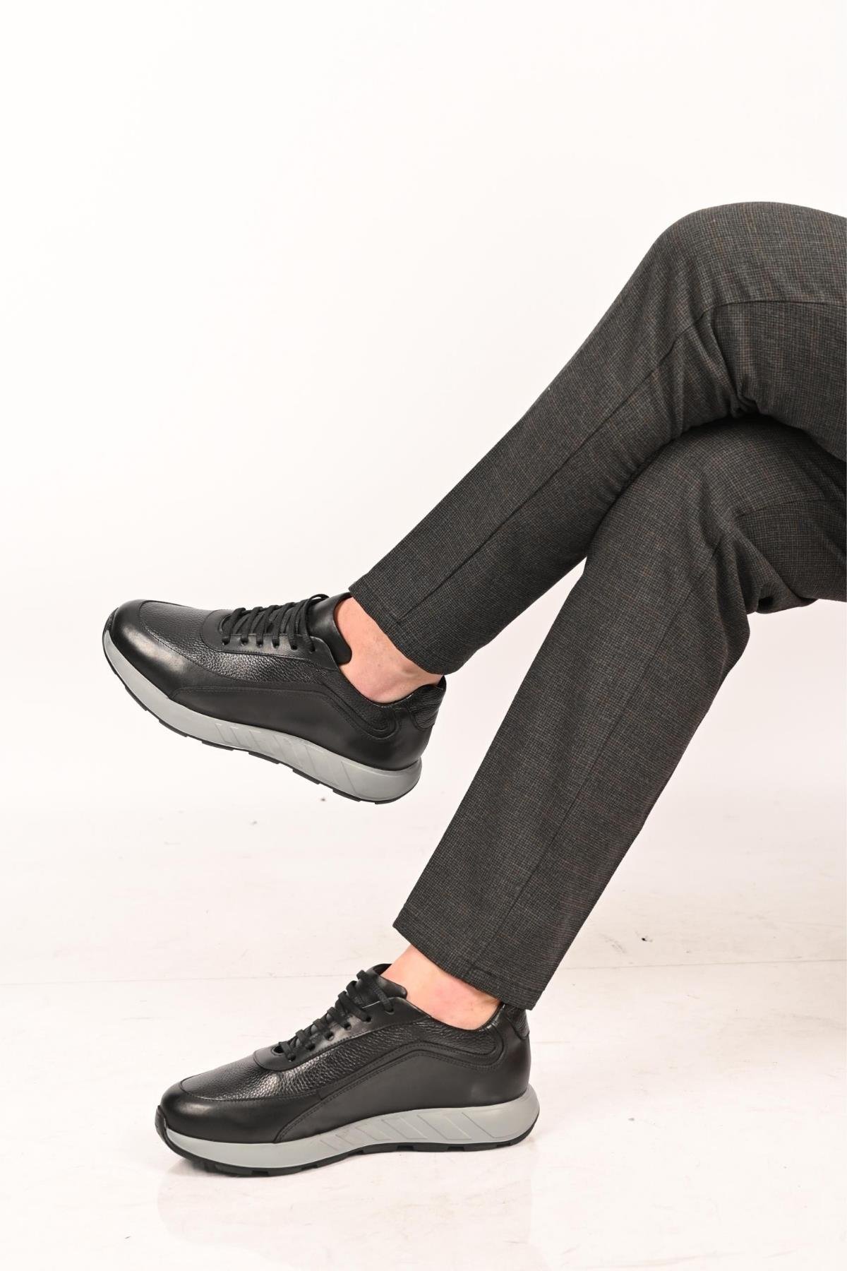 Bestello Bağcıklı Eva Taban Hakiki Deri Sneaker 172-64156 Erkek Ayakkabı172-64156_SIYAH_39Sneakers