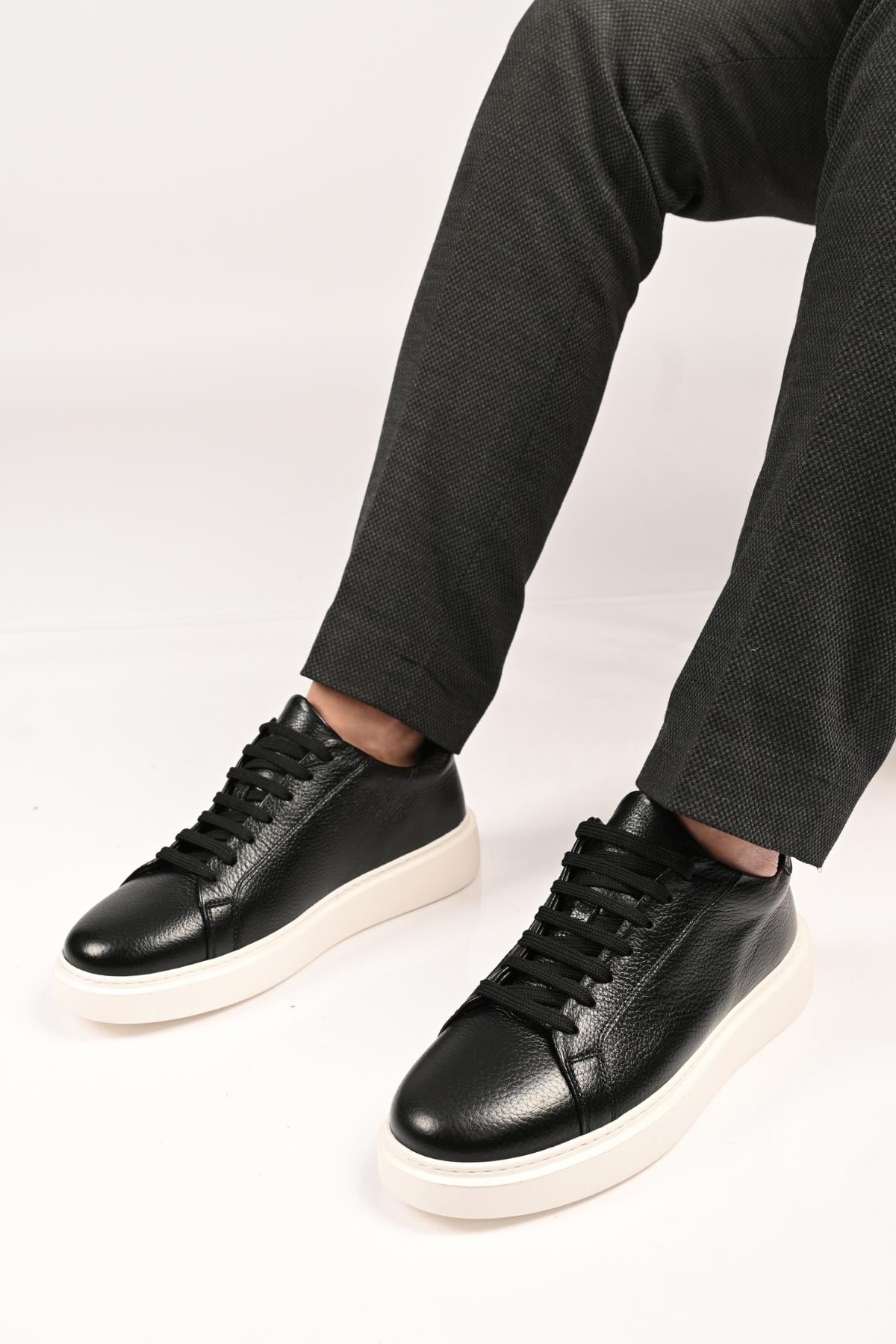 Bestello Bağcıklı Eva Taban Hakiki Deri Sneaker 174-22040 Erkek Ayakkabı174-22040_SIYAH_40Sneakers