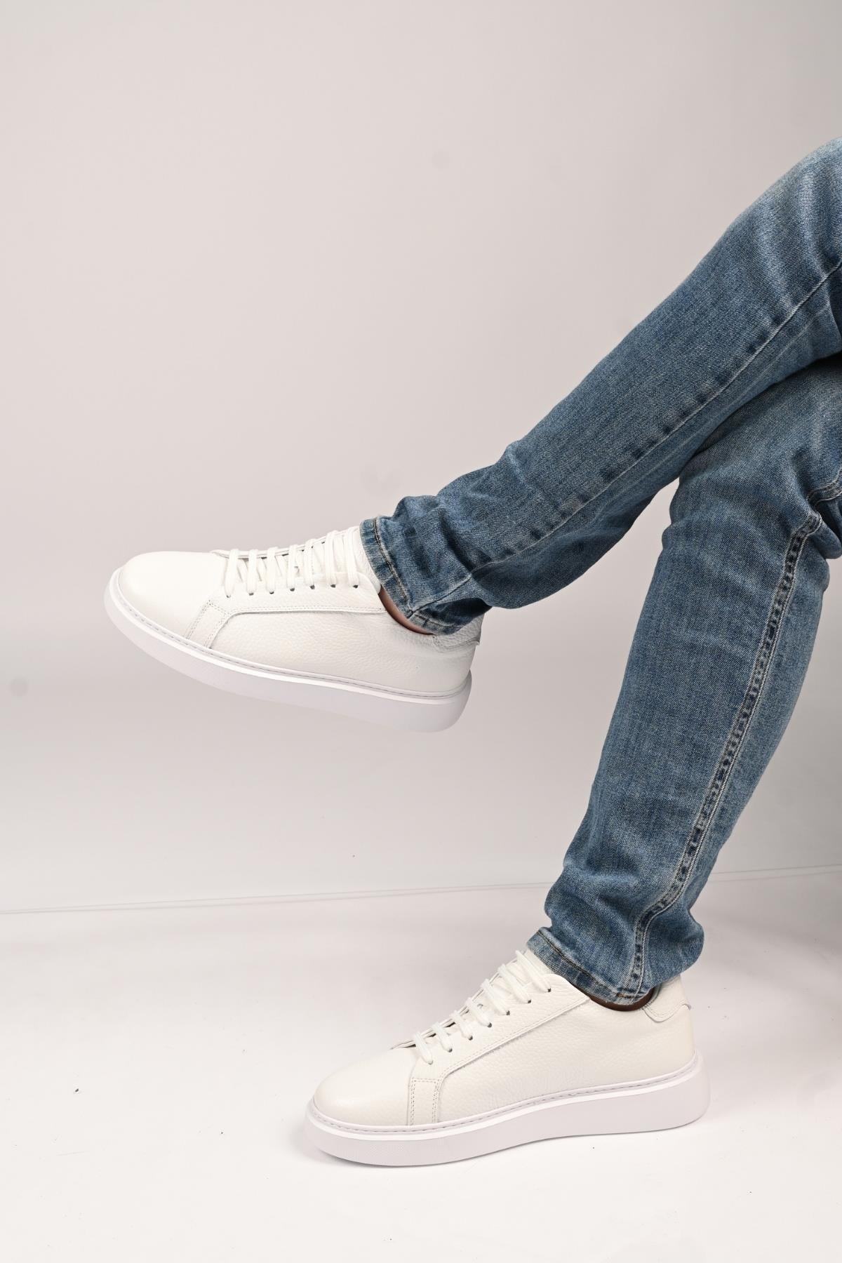 Bestello Bağcıklı Eva Taban Hakiki Deri Sneaker 174-22040 Erkek Ayakkabı174-22040_BEYAZ_40Sneakers