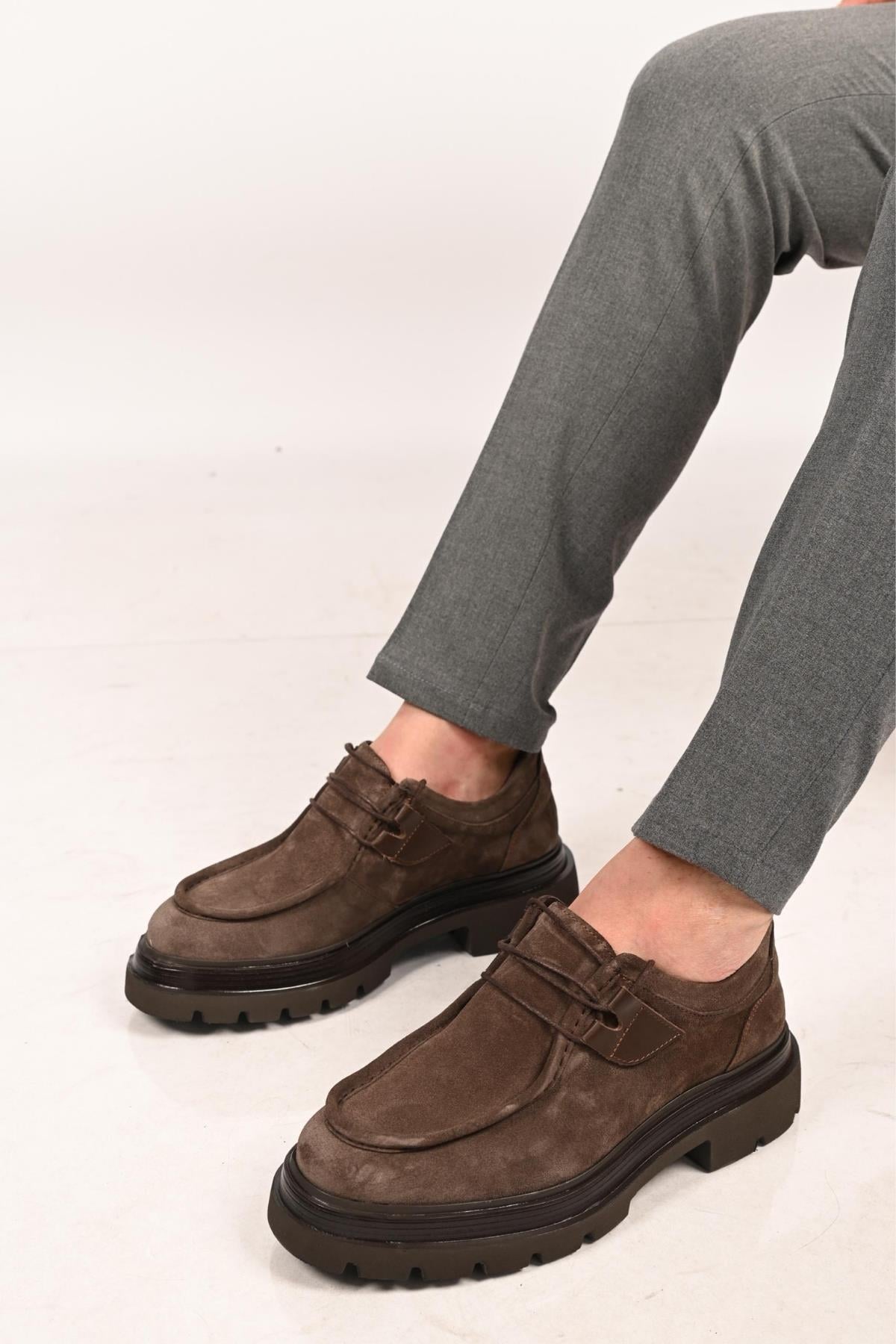 Bestello Bağcıklı Eva Taban Hakiki Deri Casual 172-64190 Erkek Ayakkabı172-64190_VIZON SUET_39Casuals