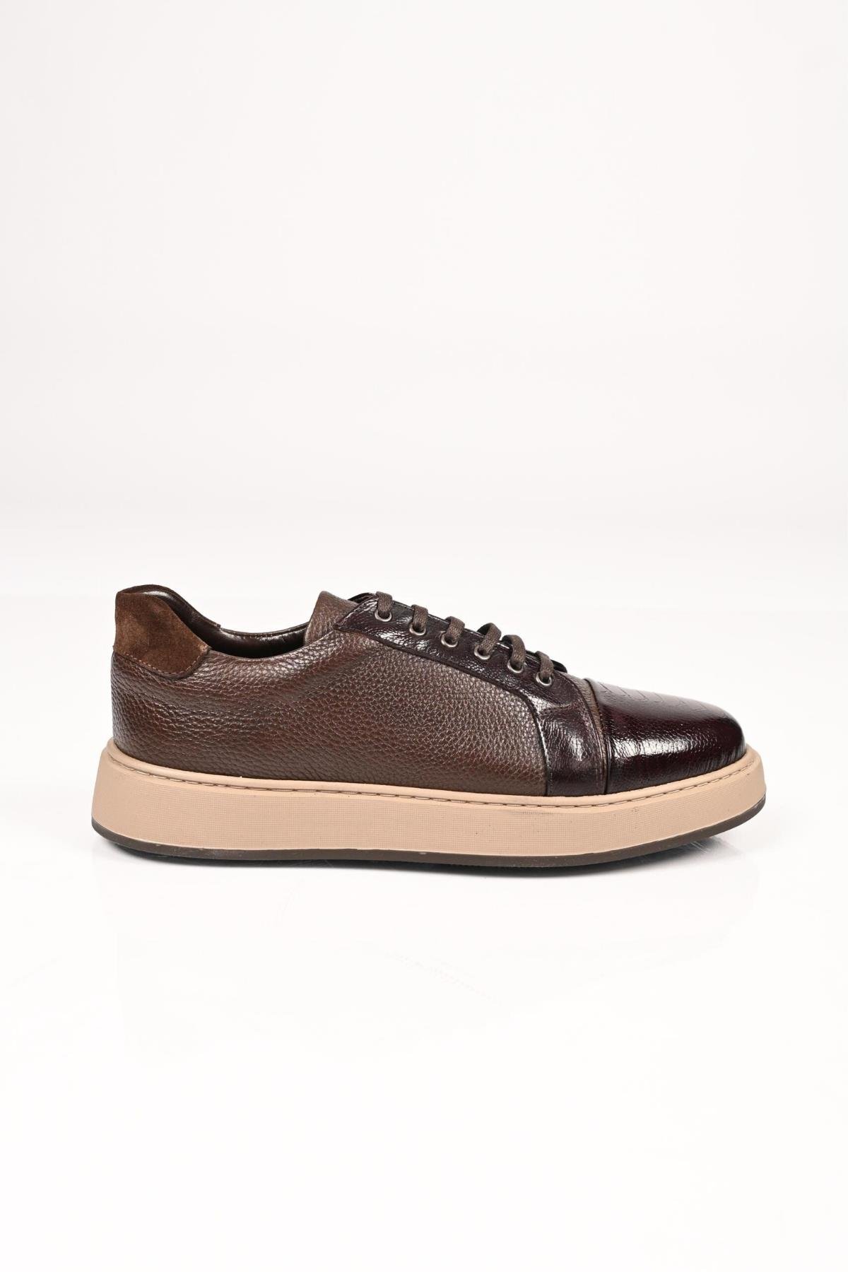 Bestello Bağcıklı Eva Taban Hakiki Deri Sneaker 172-64340 Erkek Ayakkabı172-64340_KAHVE_39Sneakers