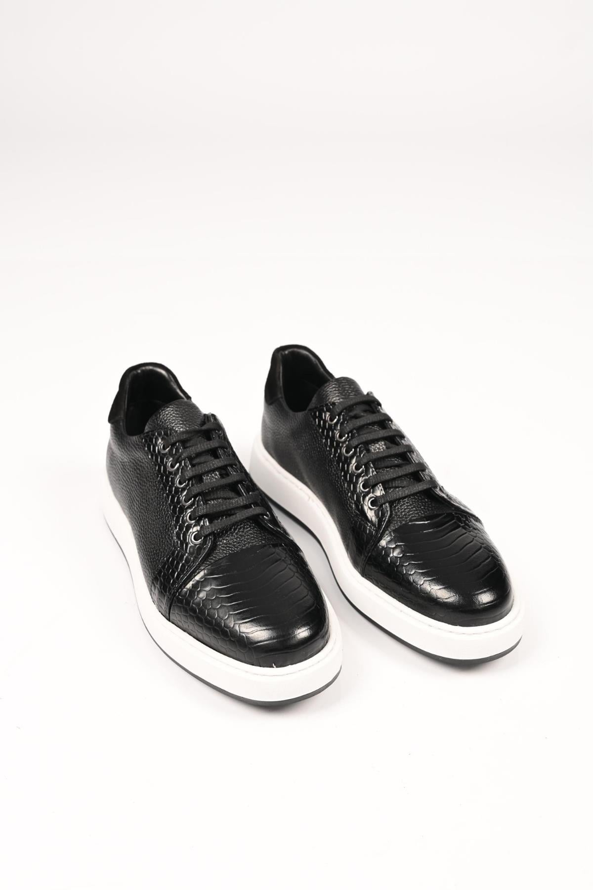 Bestello Bağcıklı Eva Taban Hakiki Deri Sneaker 172-64340 Erkek Ayakkabı172-64340_SIYAH_39Sneakers