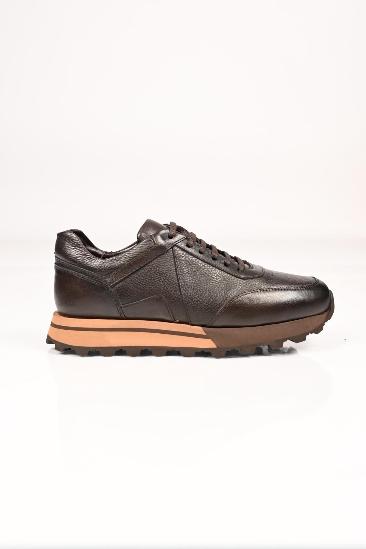 Bestello Bağcıklı Eva Taban Hakiki Deri Sneaker 172-64176 Erkek Ayakkabı172-64176_KAHVE_39Sneakers