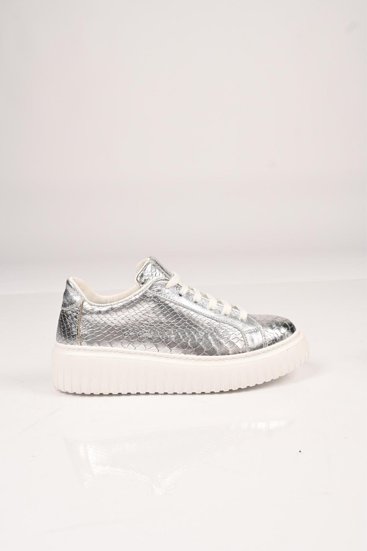 Bestello Bağcıklı Eva Taban Hakiki Deri Sneaker 101-4406-01 Kadın Ayakkabı101-4406-01_GUMUS ANAK_36Sneaker