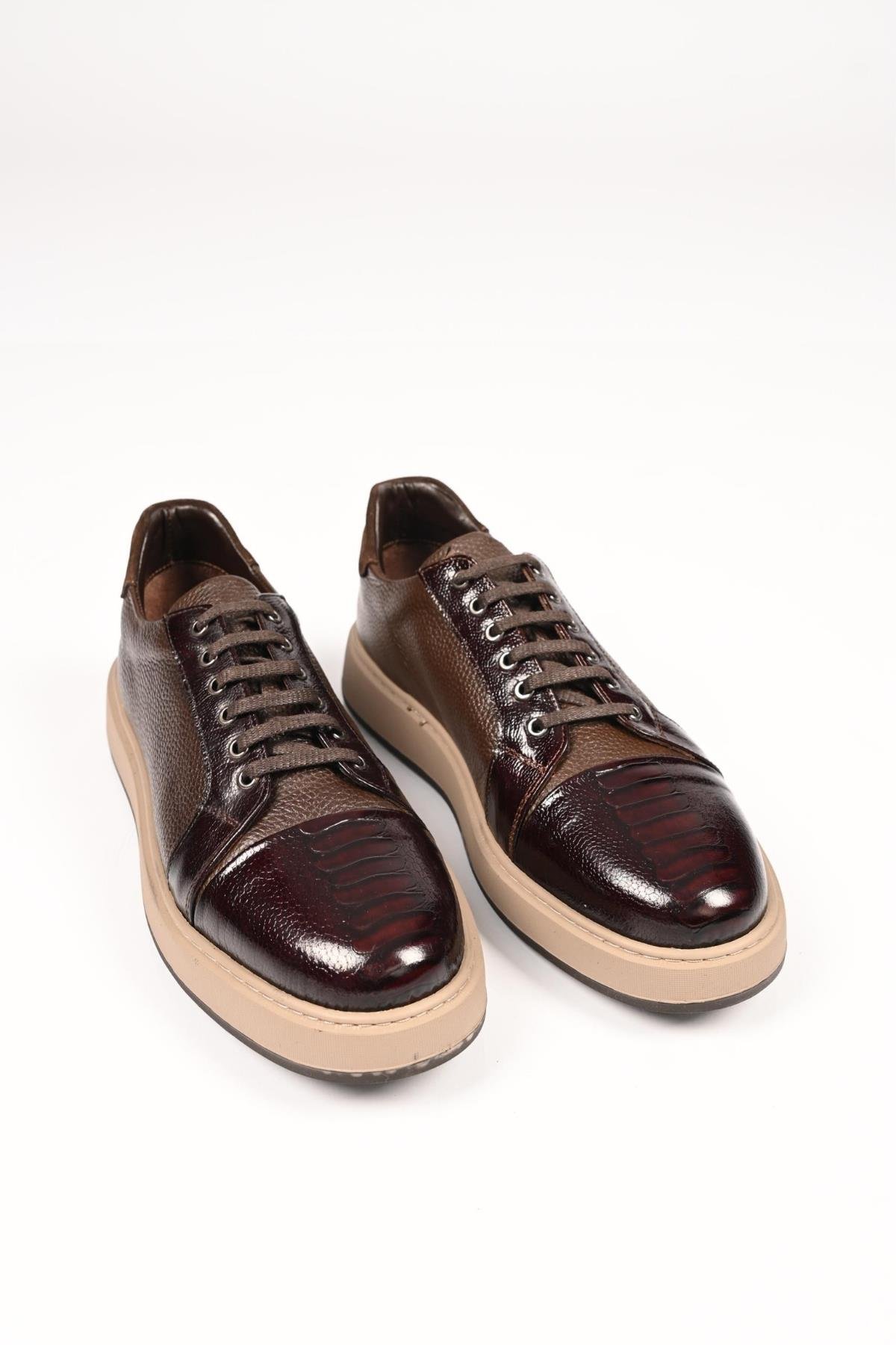 Bestello Bağcıklı Eva Taban Hakiki Deri Sneaker 172-64340 Erkek Ayakkabı172-64340_KAHVE_39Sneakers