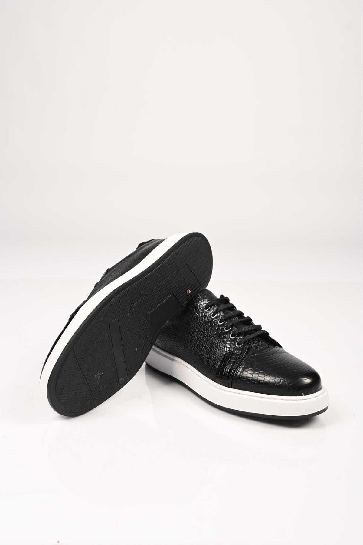 Bestello Bağcıklı Eva Taban Hakiki Deri Sneaker 172-64340 Erkek Ayakkabı172-64340_SIYAH_39Sneakers
