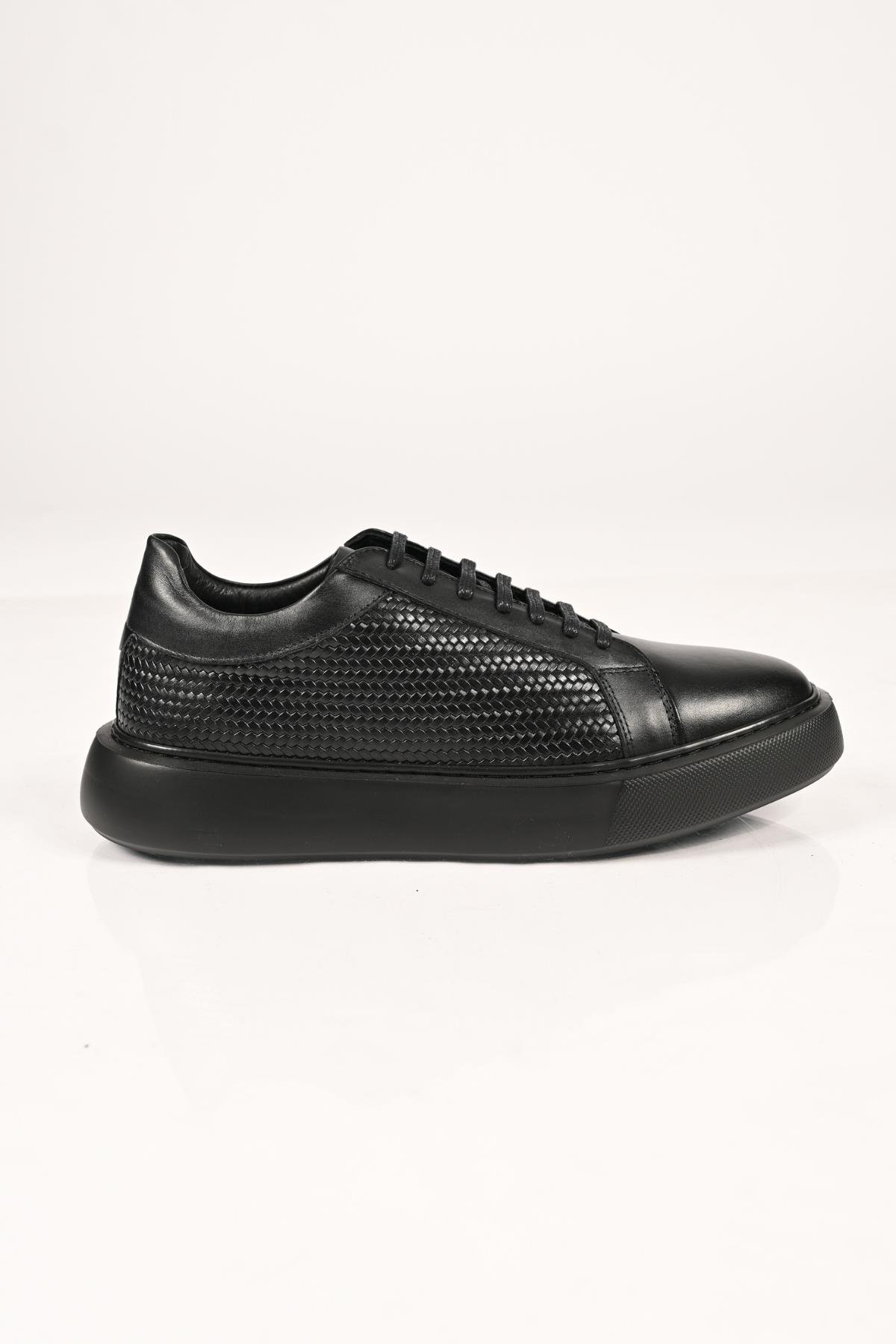 Bestello Bağcıklı Eva Taban Hakiki Deri Sneaker 174-22053 Erkek Ayakkabı174-22053_SIYAH_40Spor Ayakkabı & Sneaker