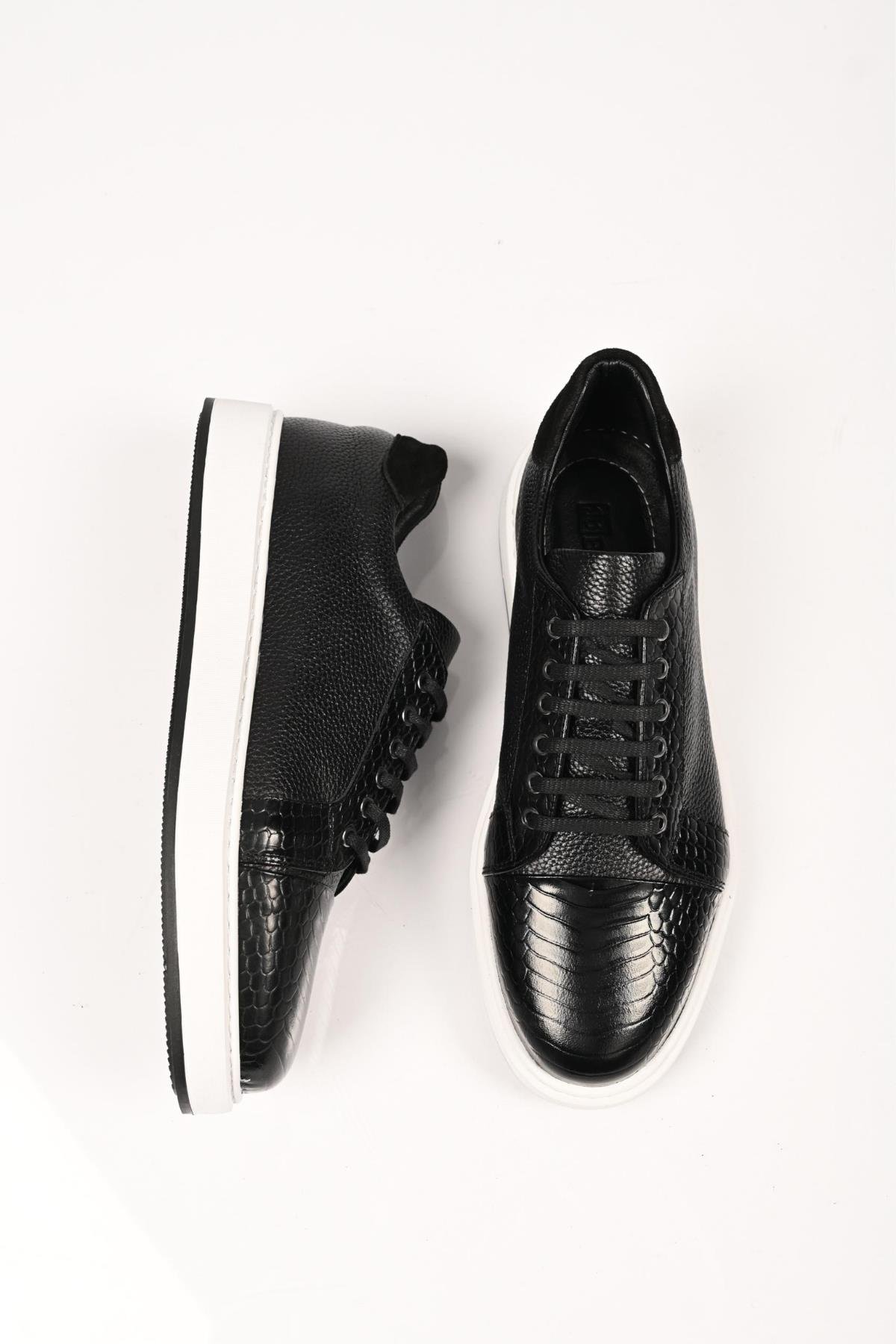 Bestello Bağcıklı Eva Taban Hakiki Deri Sneaker 172-64340 Erkek Ayakkabı172-64340_SIYAH_39Sneakers