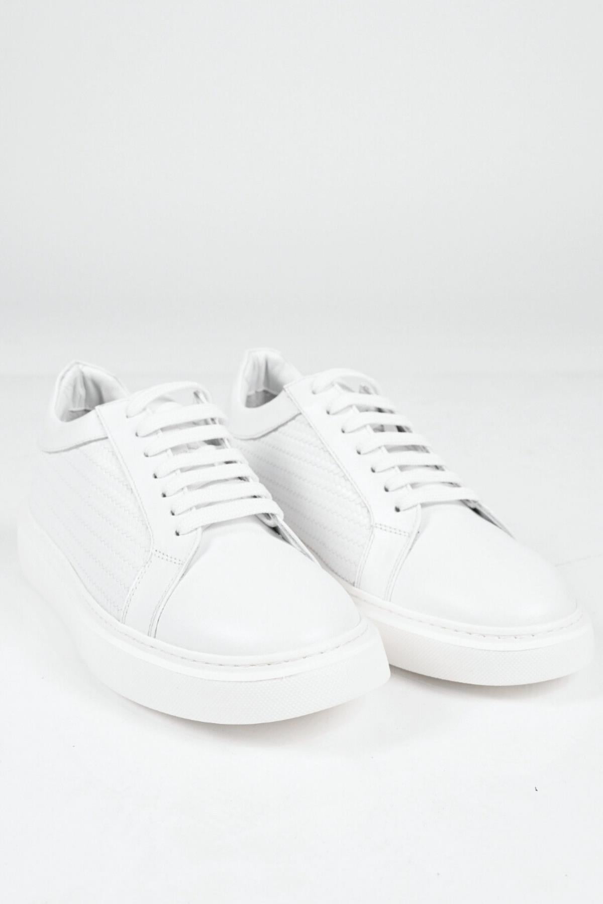 Bestello Bağcıklı Eva Taban Hakiki Deri Sneaker 174-22053 Erkek Ayakkabı174-22053_BEYAZ_40Spor Ayakkabı & Sneaker
