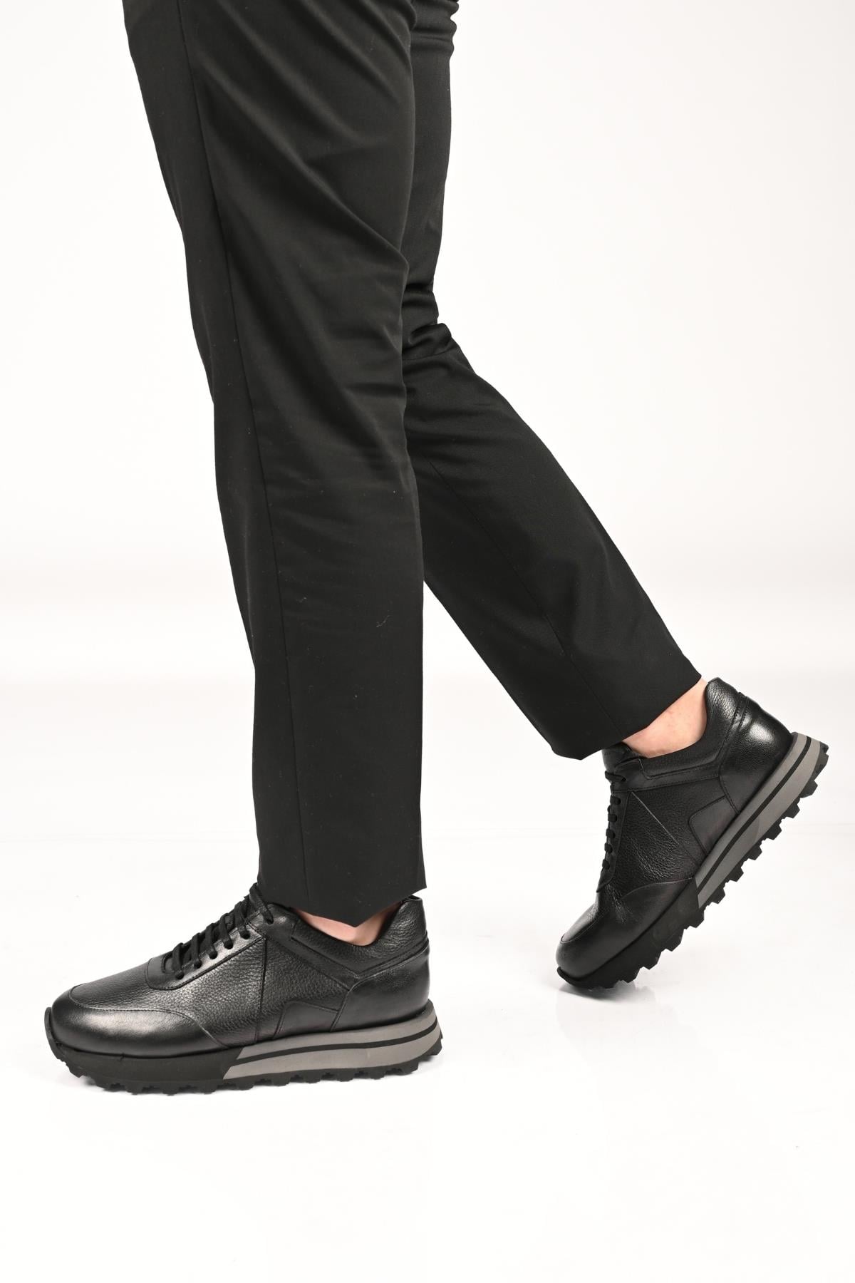 Bestello Bağcıklı Eva Taban Hakiki Deri Sneaker 172-64176 Erkek Ayakkabı172-64176_SIYAH_39Sneakers