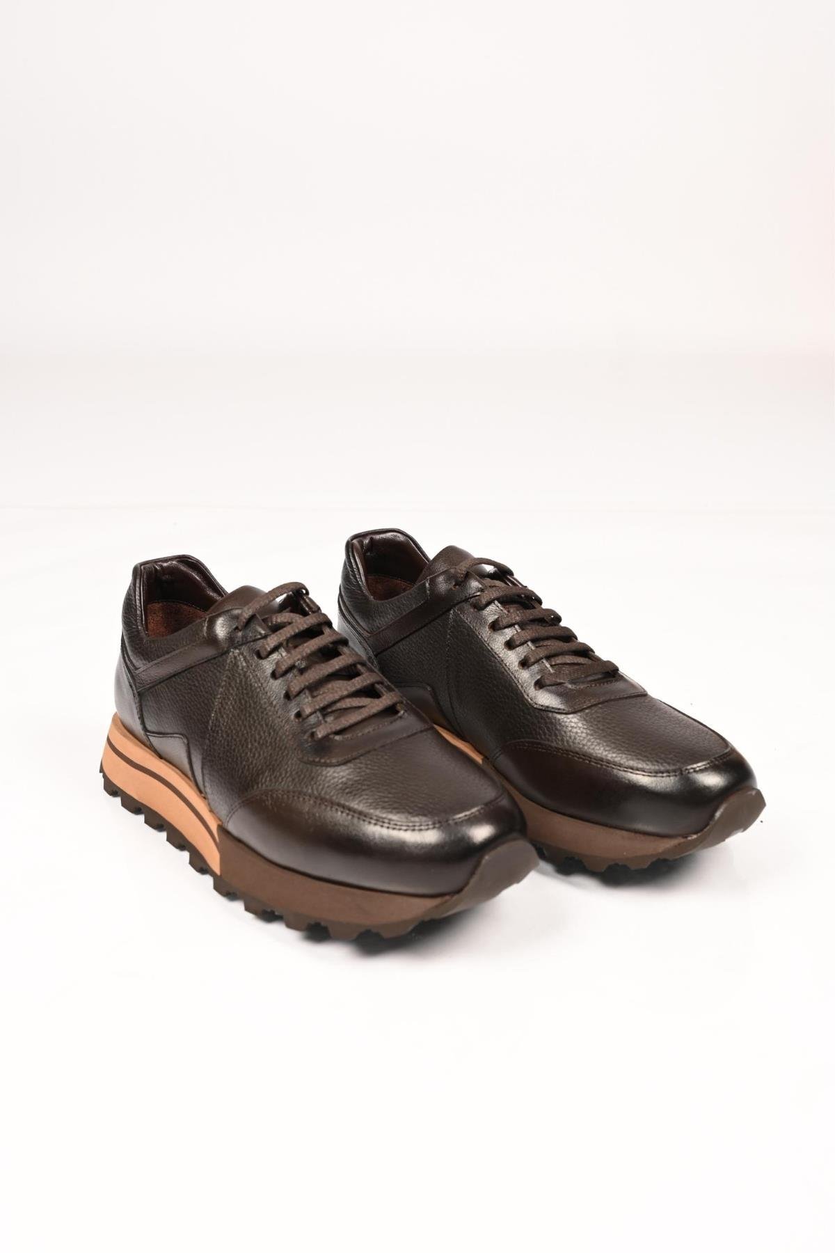 Bestello Bağcıklı Eva Taban Hakiki Deri Sneaker 172-64176 Erkek Ayakkabı172-64176_KAHVE_39Sneakers